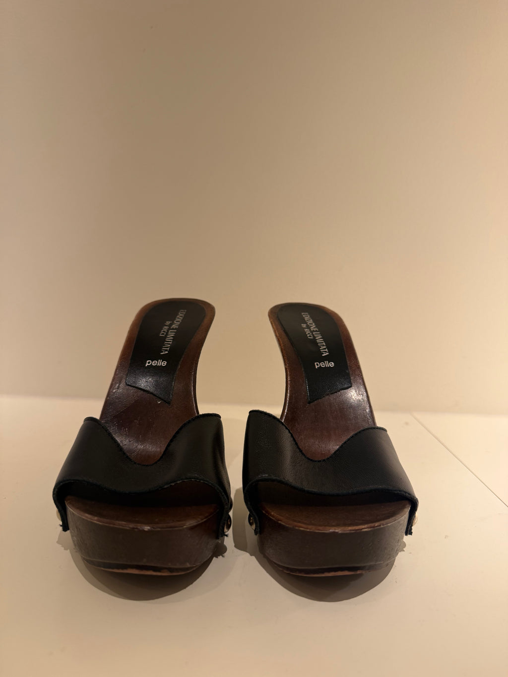 Studded Wooden Heels by Ricci - EU 36 (size 6)