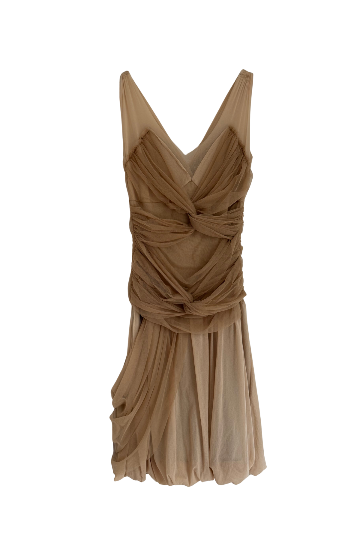Tan Gauze Dress - XS