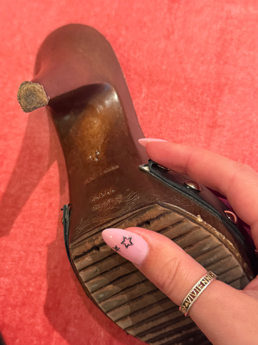 Studded Wooden Heels by Ricci - EU 36 (size 6)