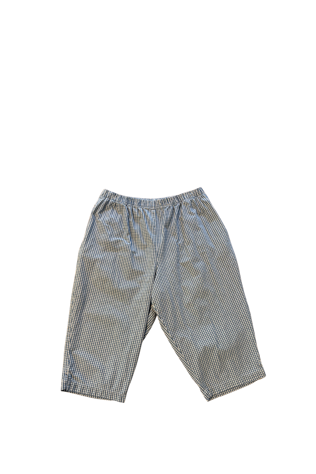 Blue Gingham Capris - Large
