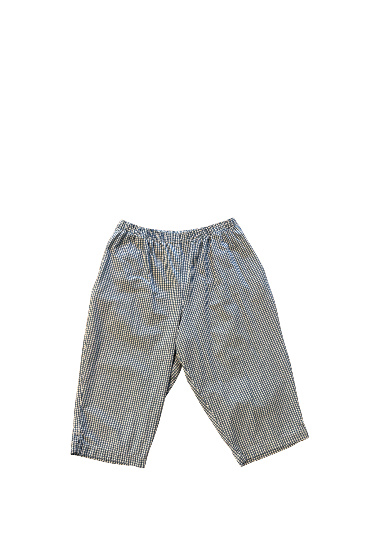 Blue Gingham Capris - Large