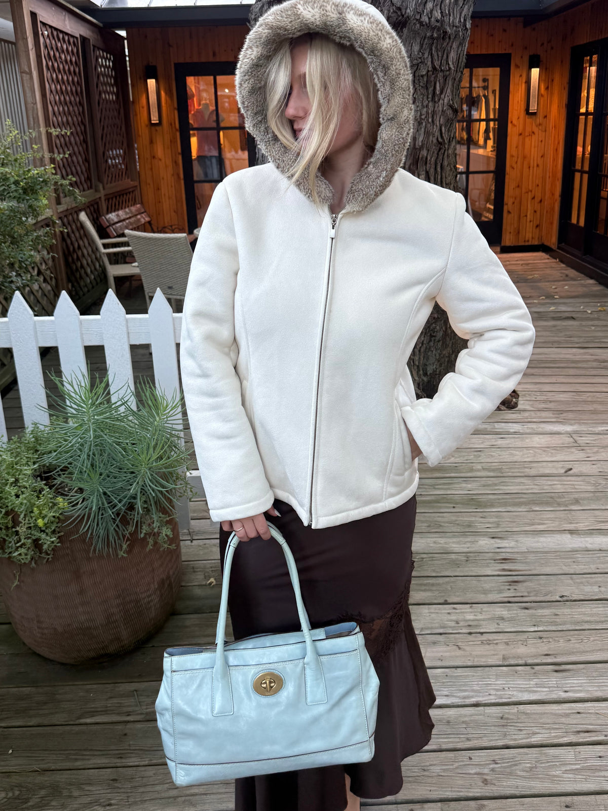 “NY&Co” Cream Coat - Medium