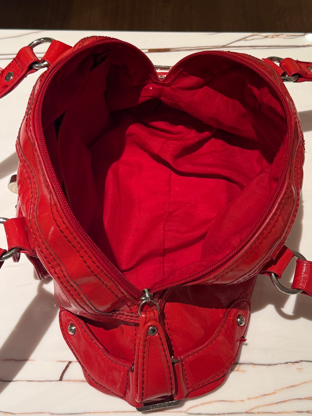 Franco Sarto Red Patent Bag
