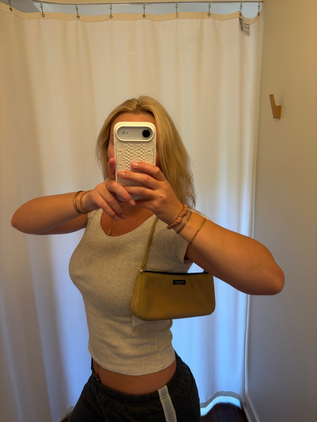 Kate Spade Tan Nylon Shoulder Bag