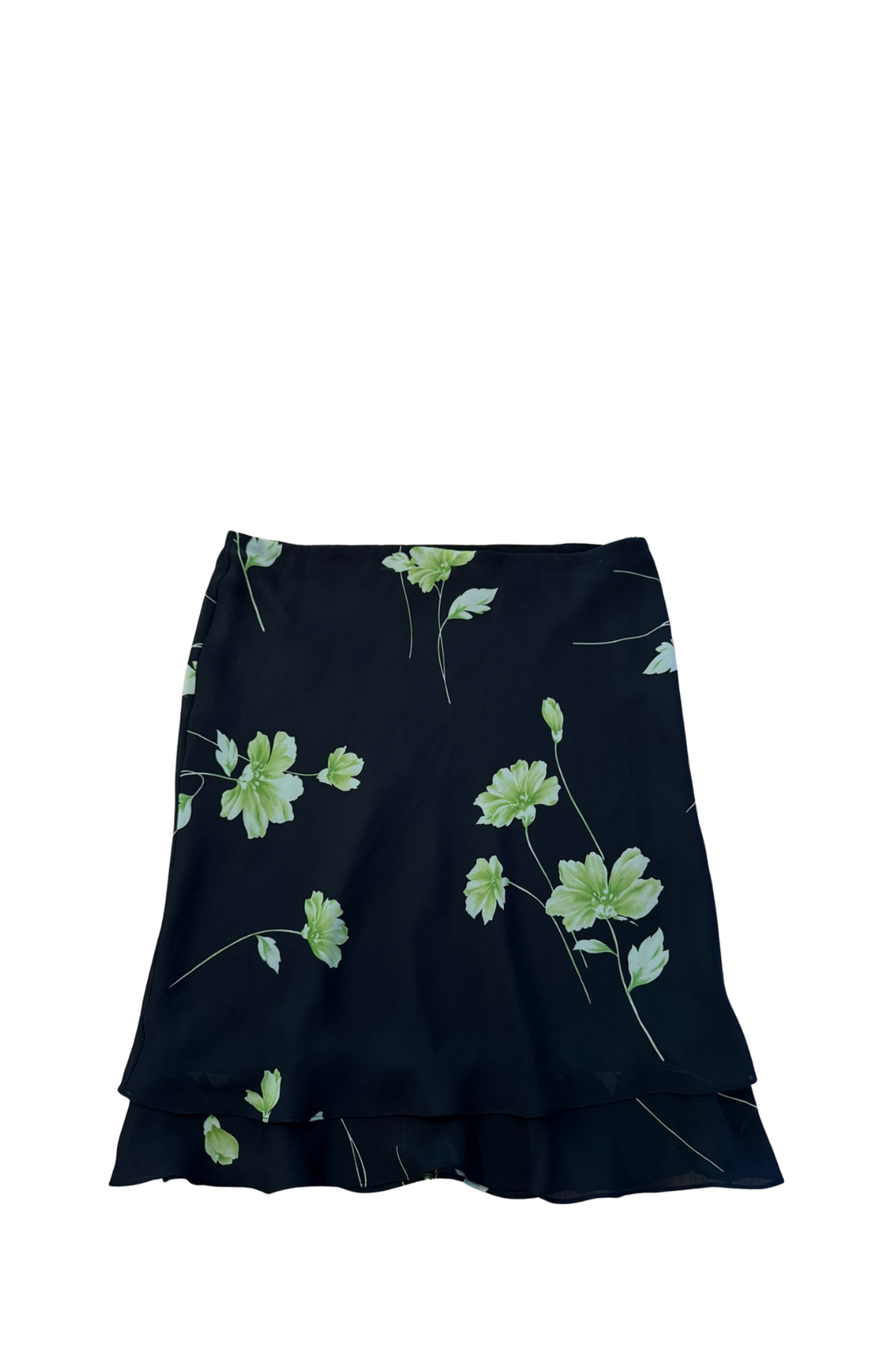 Floral Black Skirt - XL