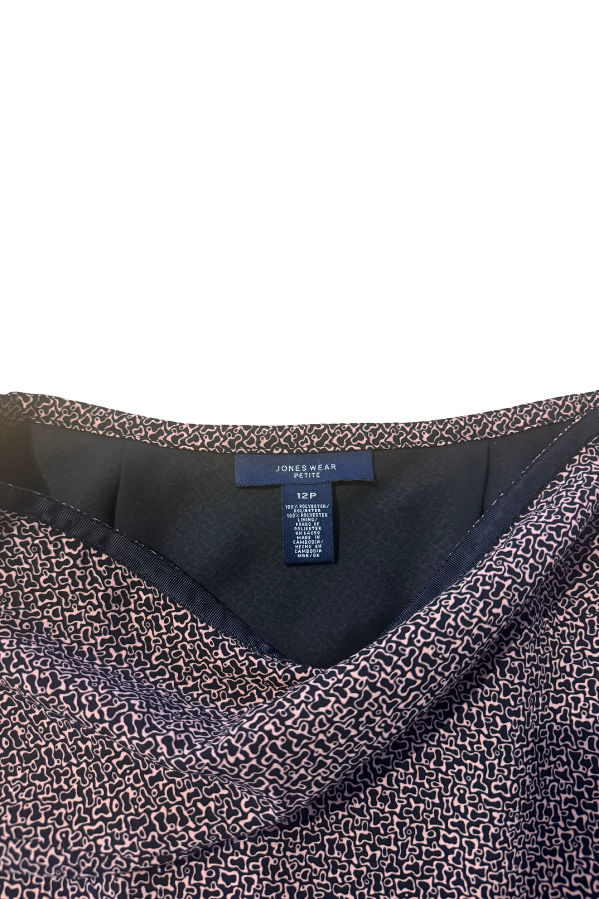 Black & Pink Knee Length Midi Skirt - Medium