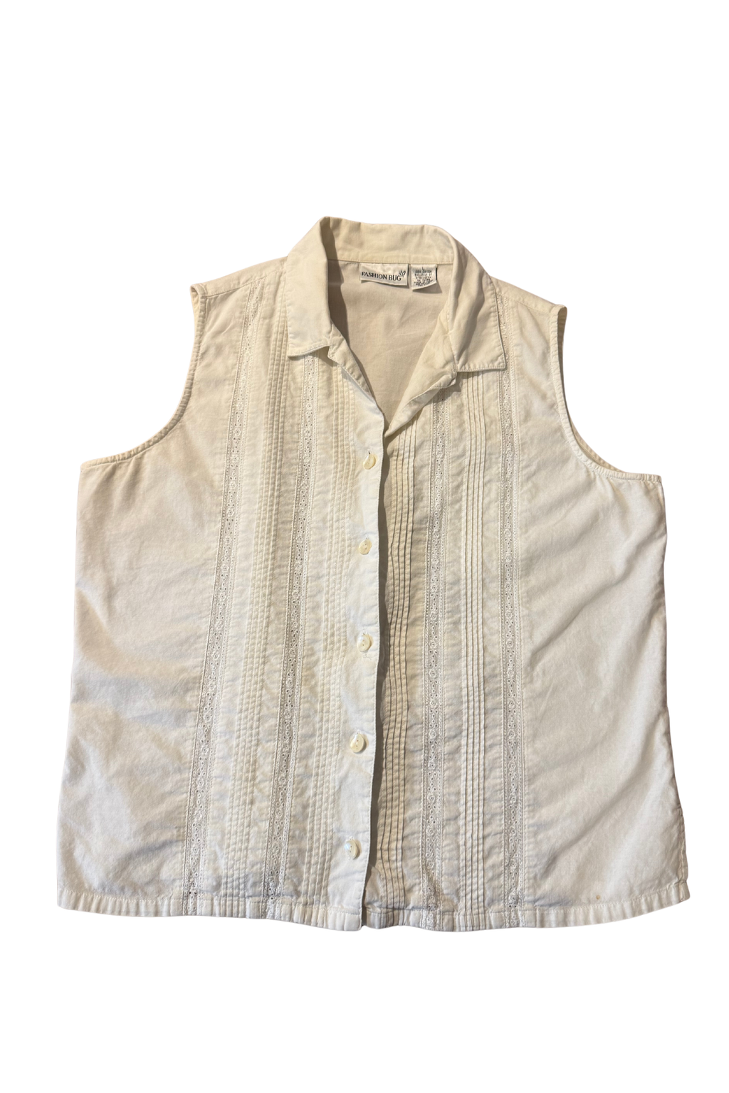 Lace Button Tank - Large