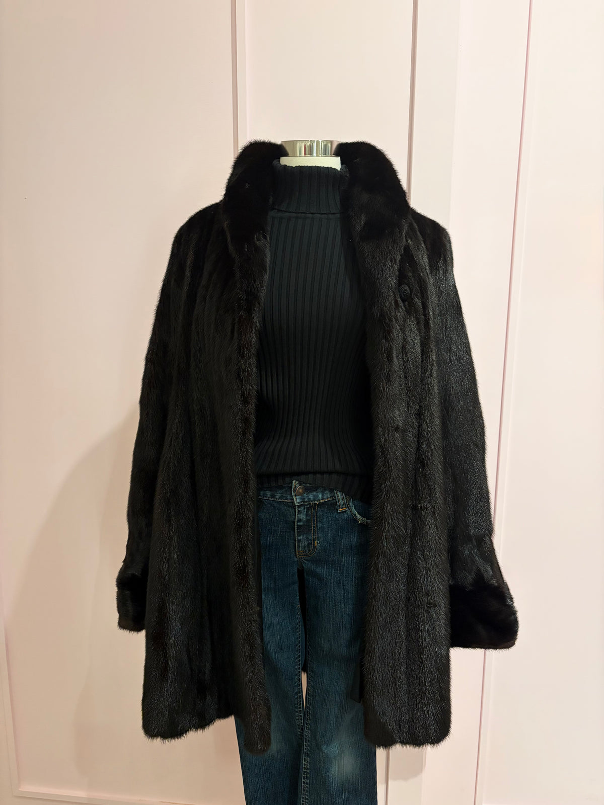 “Abrahamson’s Oak Park” Mink Fur Coat - Large