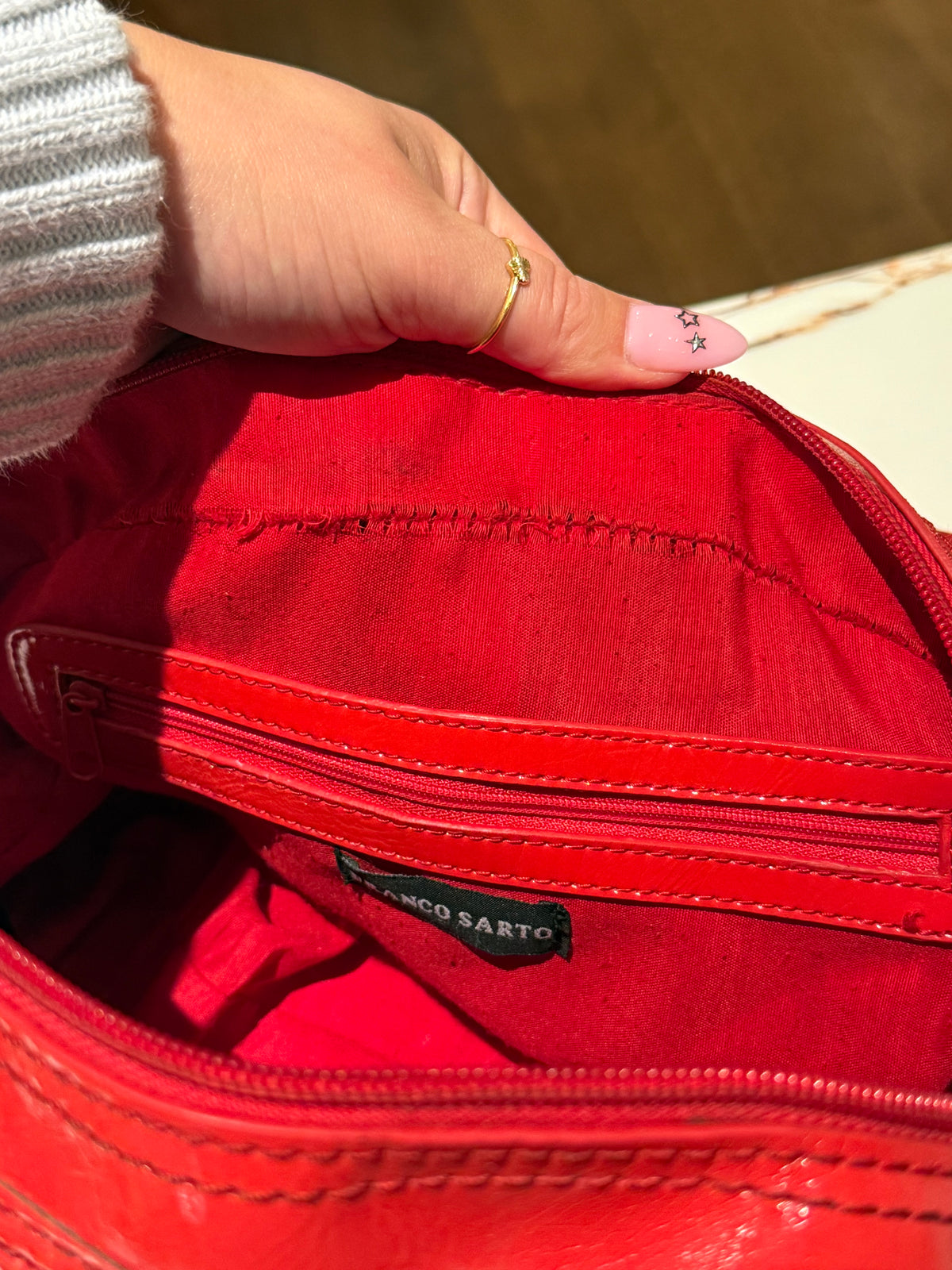 Franco Sarto Red Patent Bag