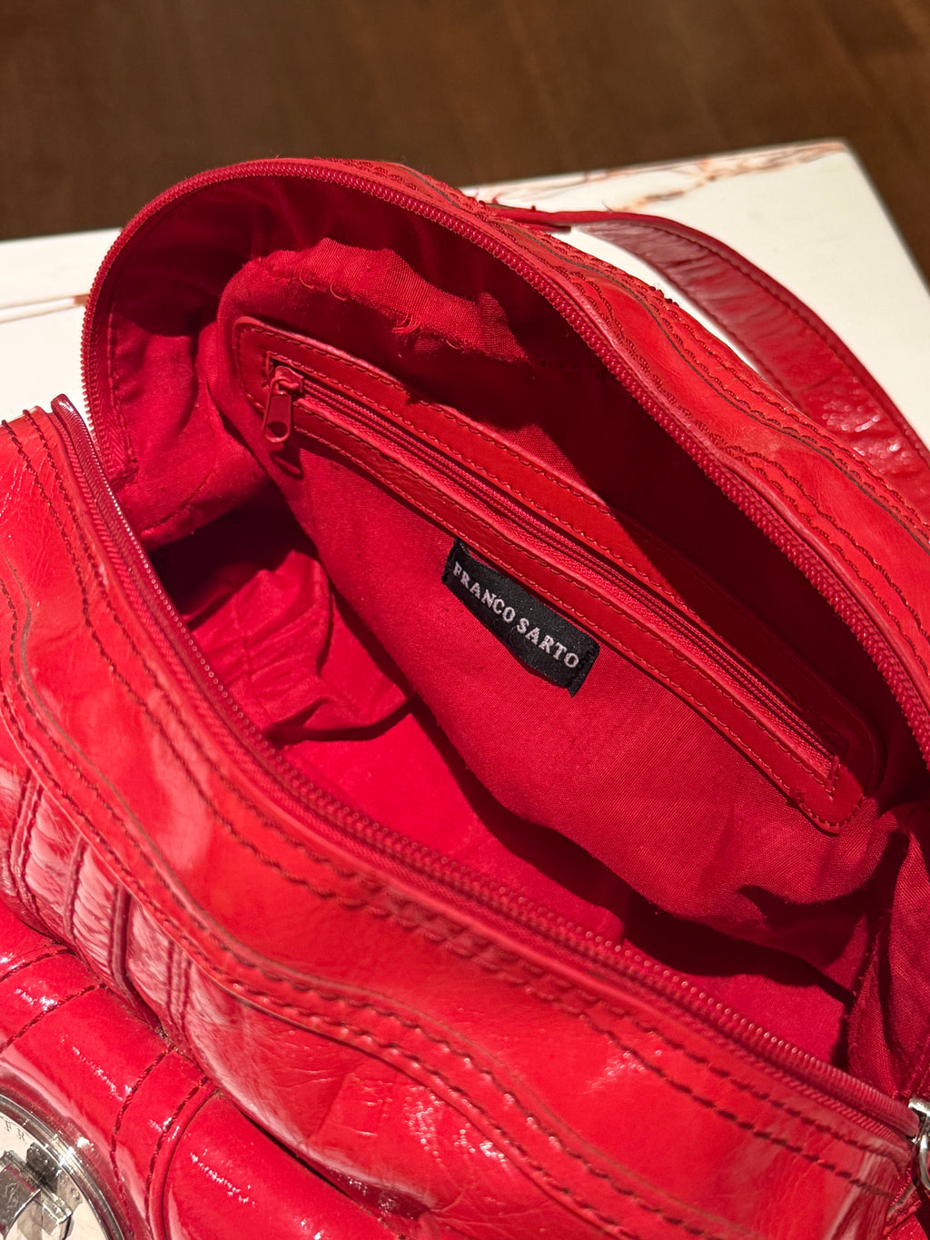 Franco Sarto Red Patent Bag