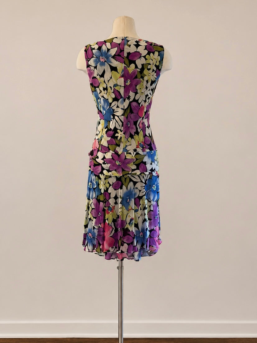 Evan Picone Floral Mini Dress - Size 6