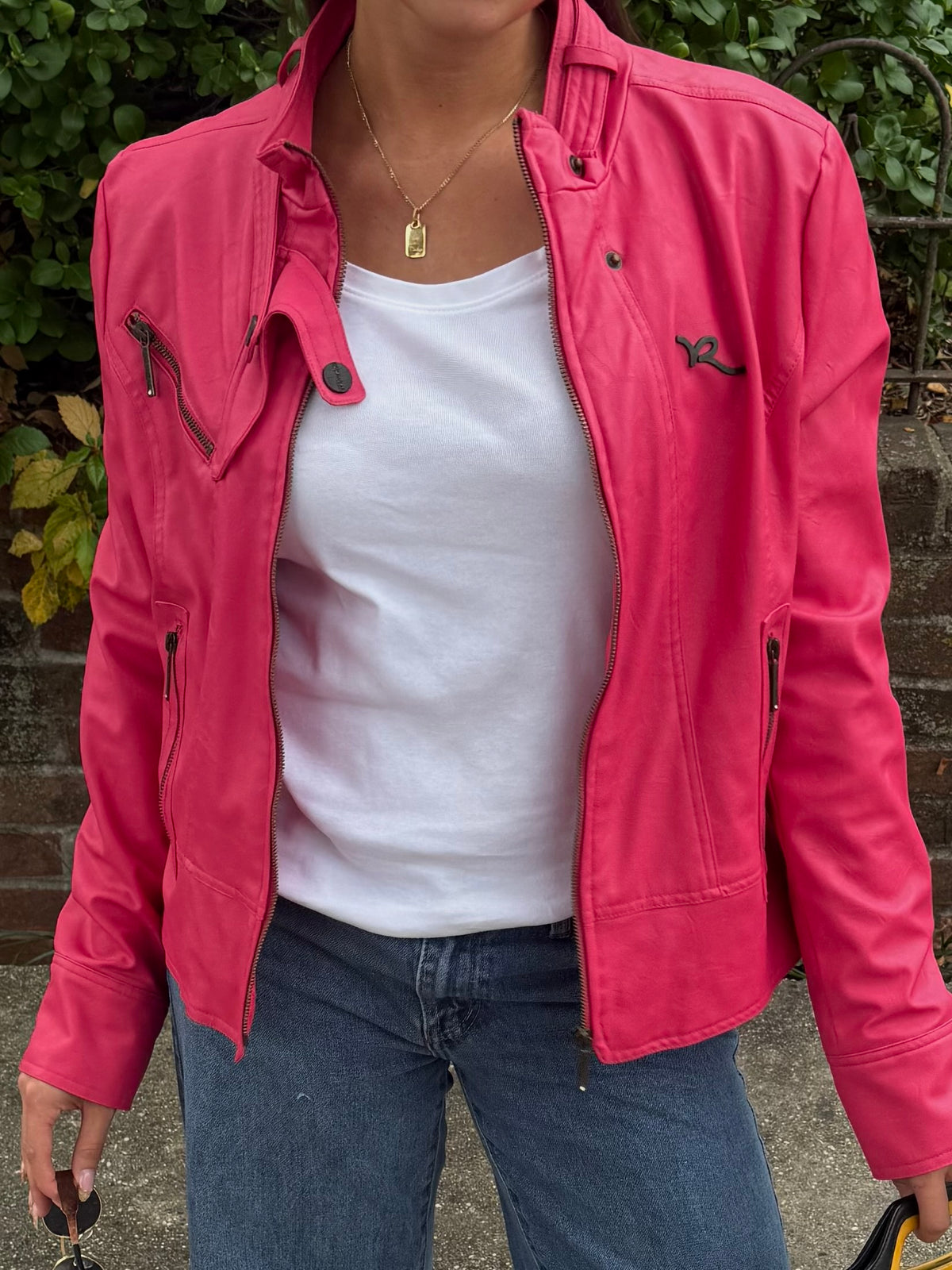 Rocawear Pink "Leather" Jacket - XL