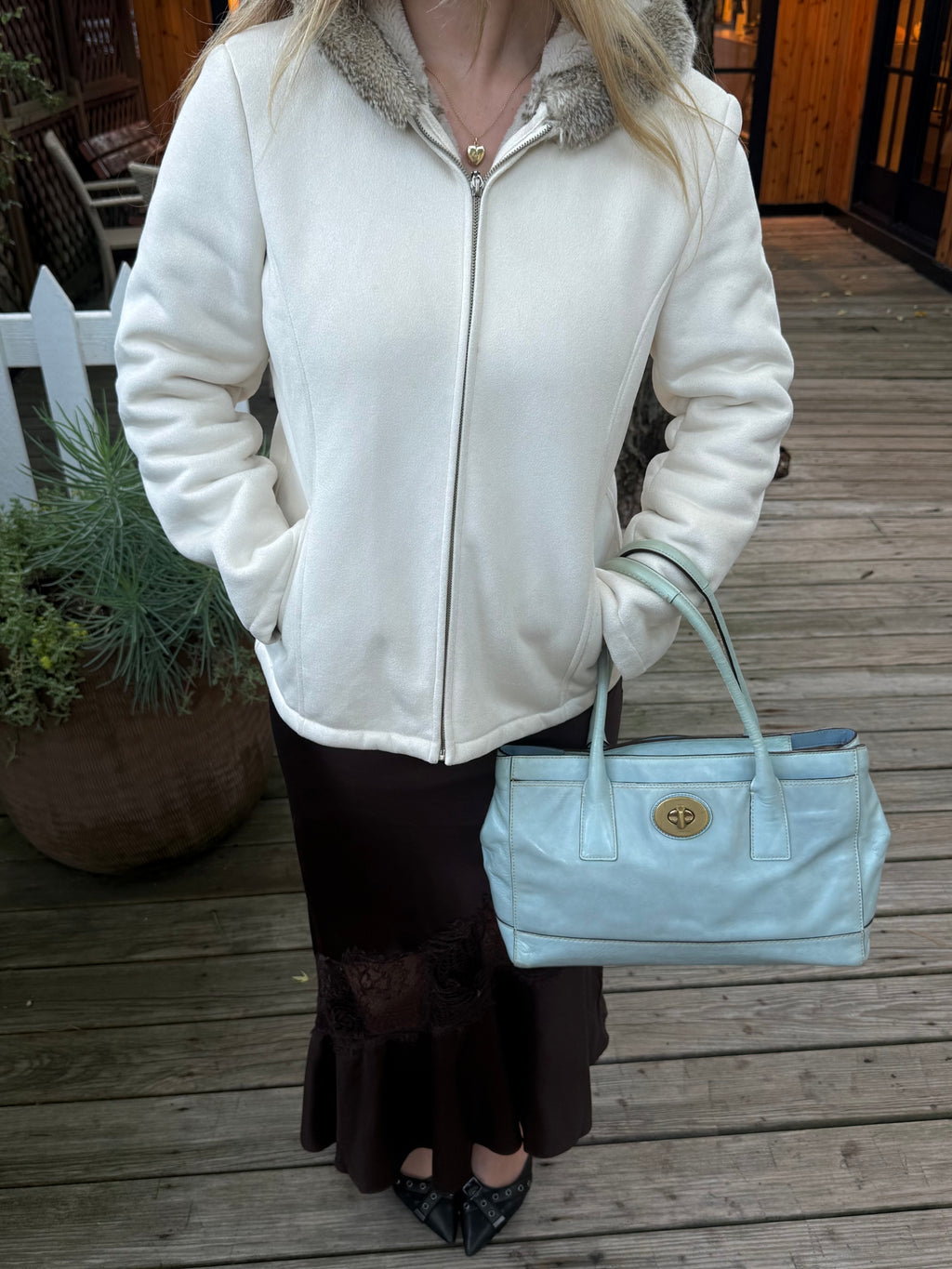 “NY&Co” Cream Coat - Medium