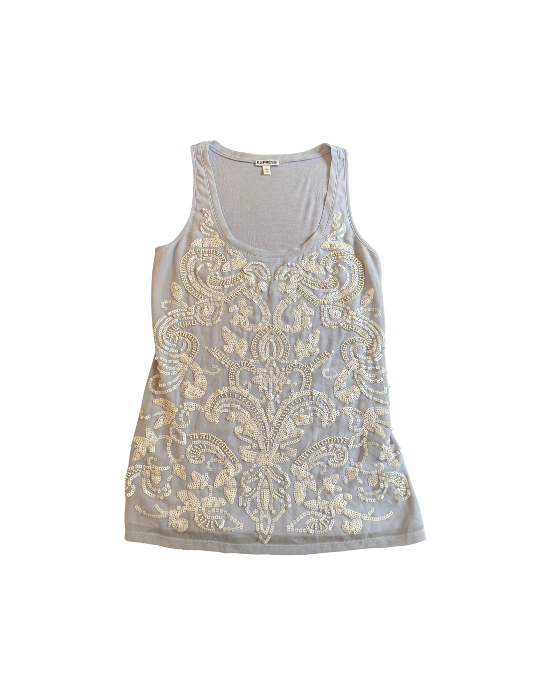Baby Blue Sequin Tank - Small