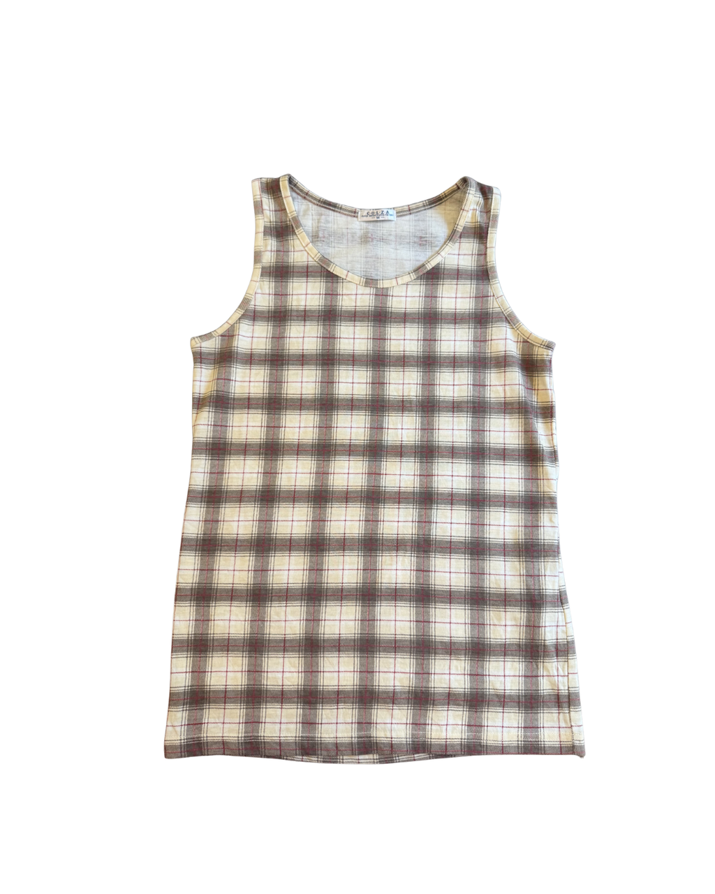Brown Plaid Tank - Medium