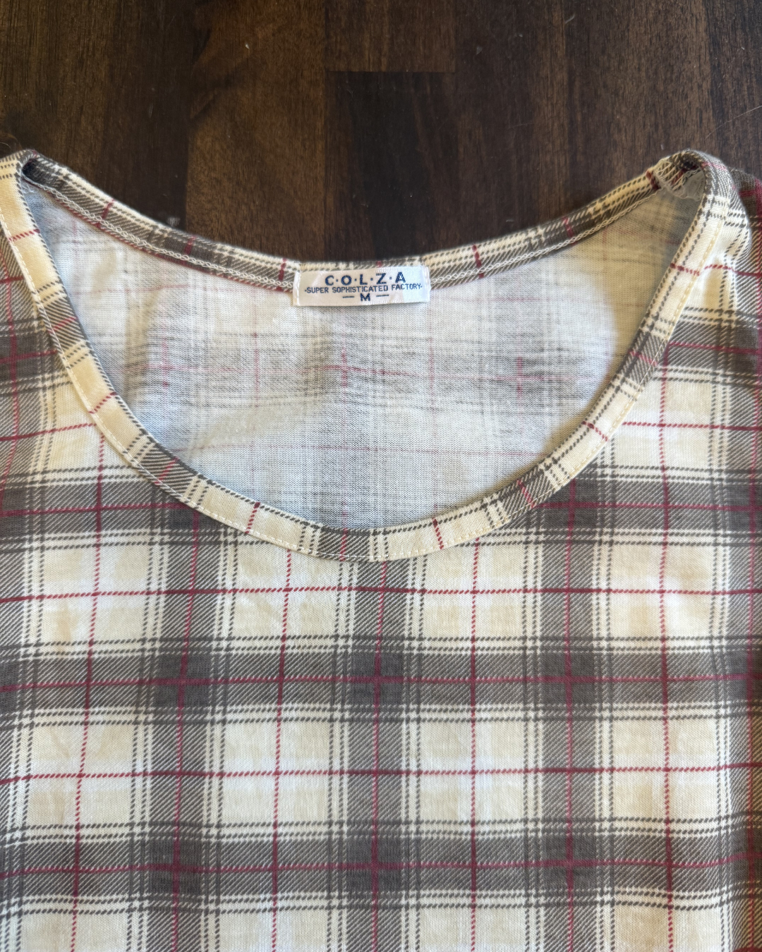 Brown Plaid Tank - Medium