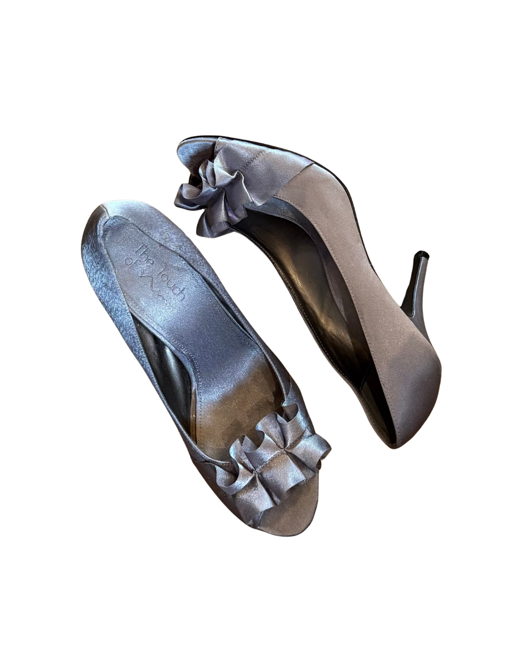 Dusty Purple Ruffle Satin Pump - 8.5