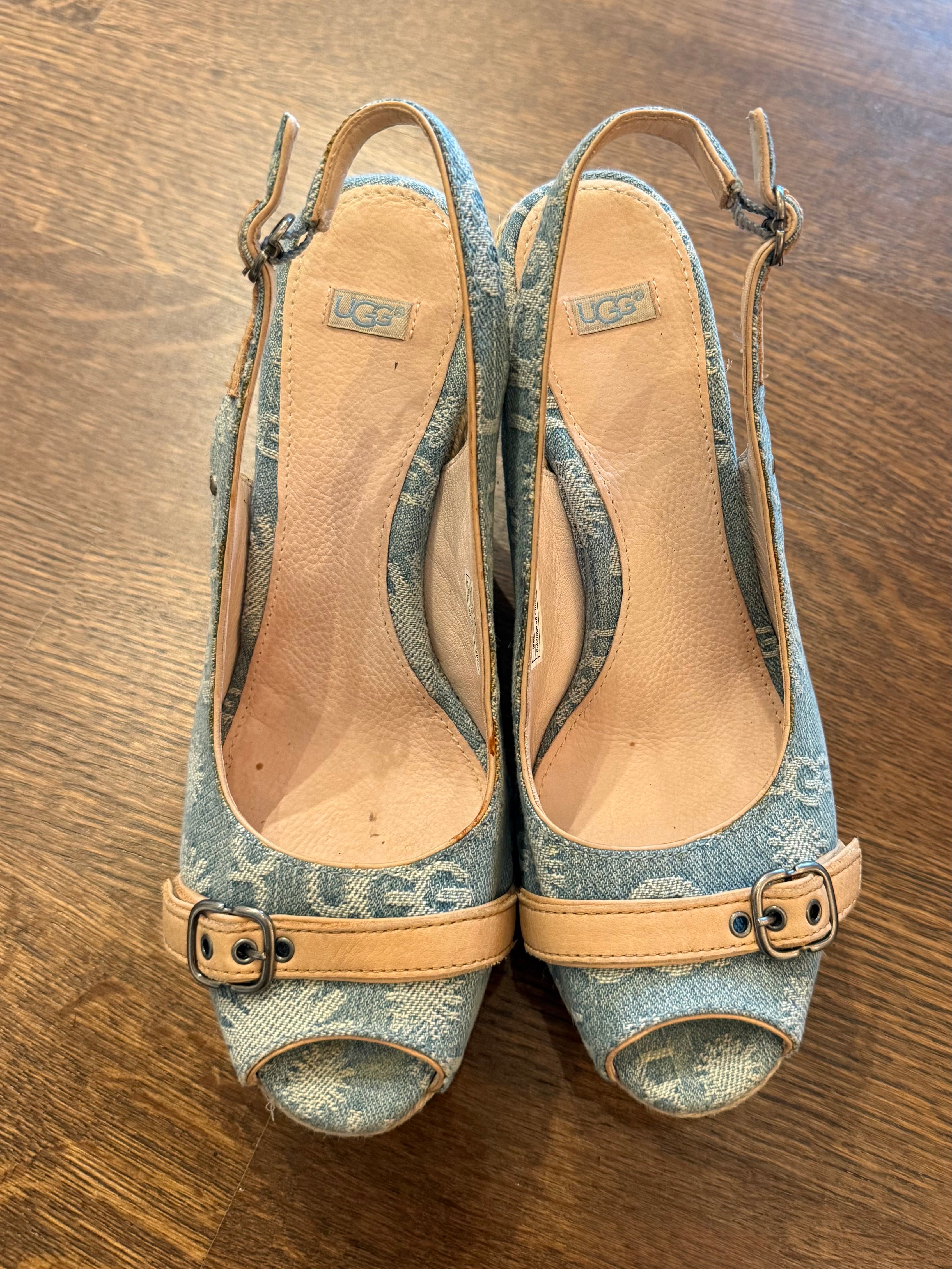 UGG Noella Denim Wedge - Size 8