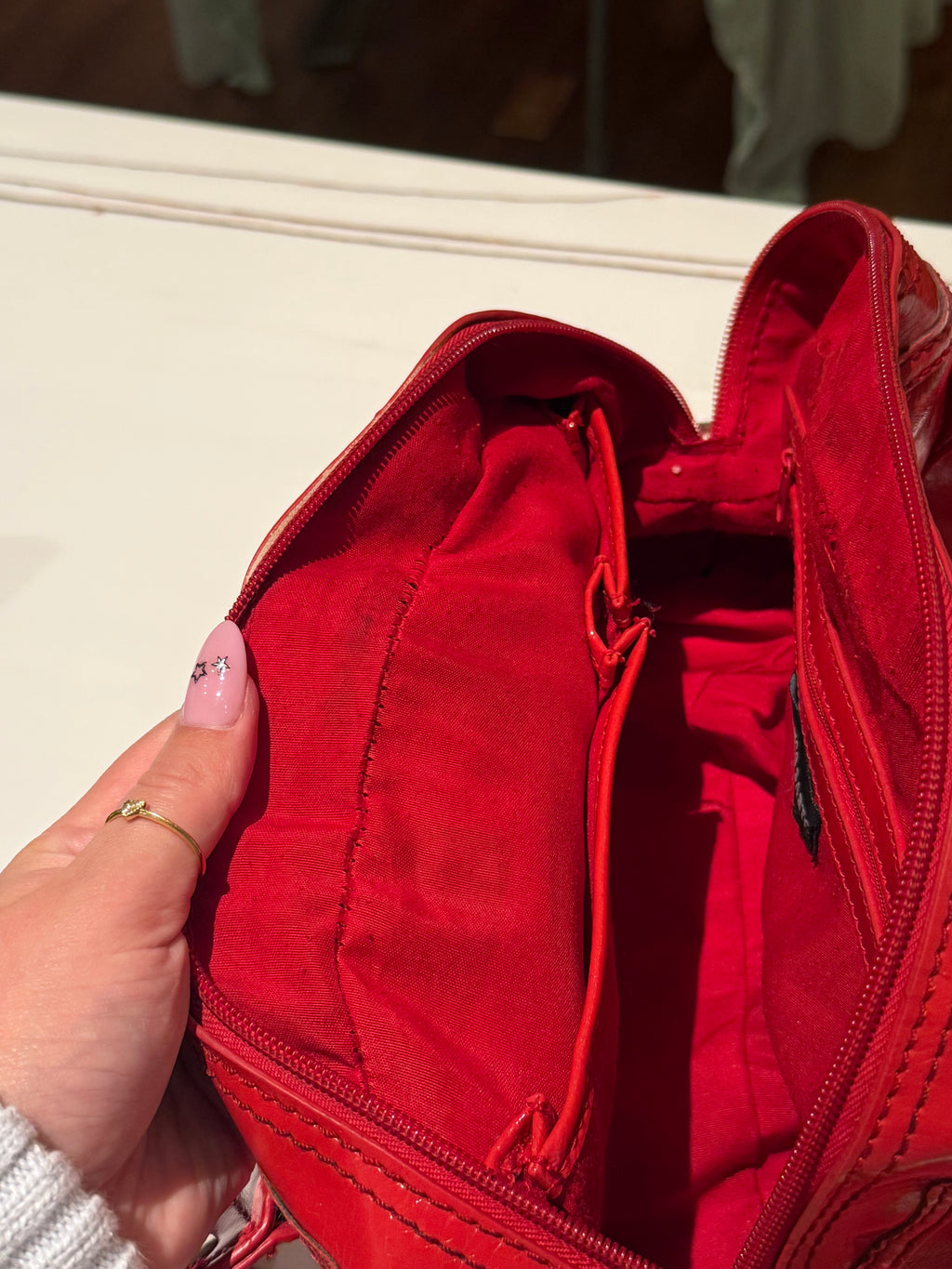 Franco Sarto Red Patent Bag