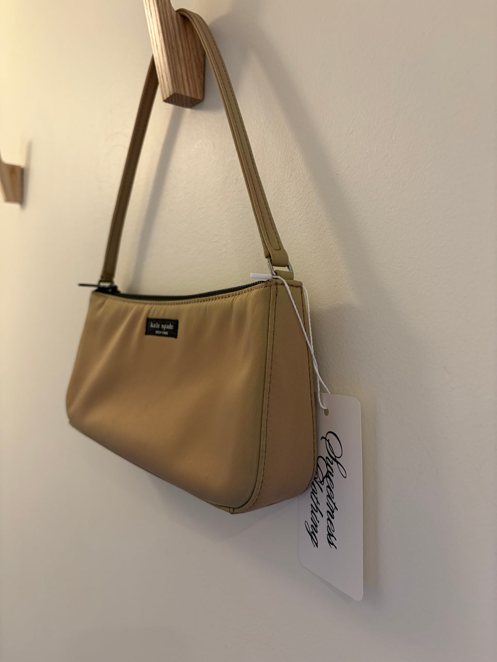 Kate Spade Tan Nylon Shoulder Bag
