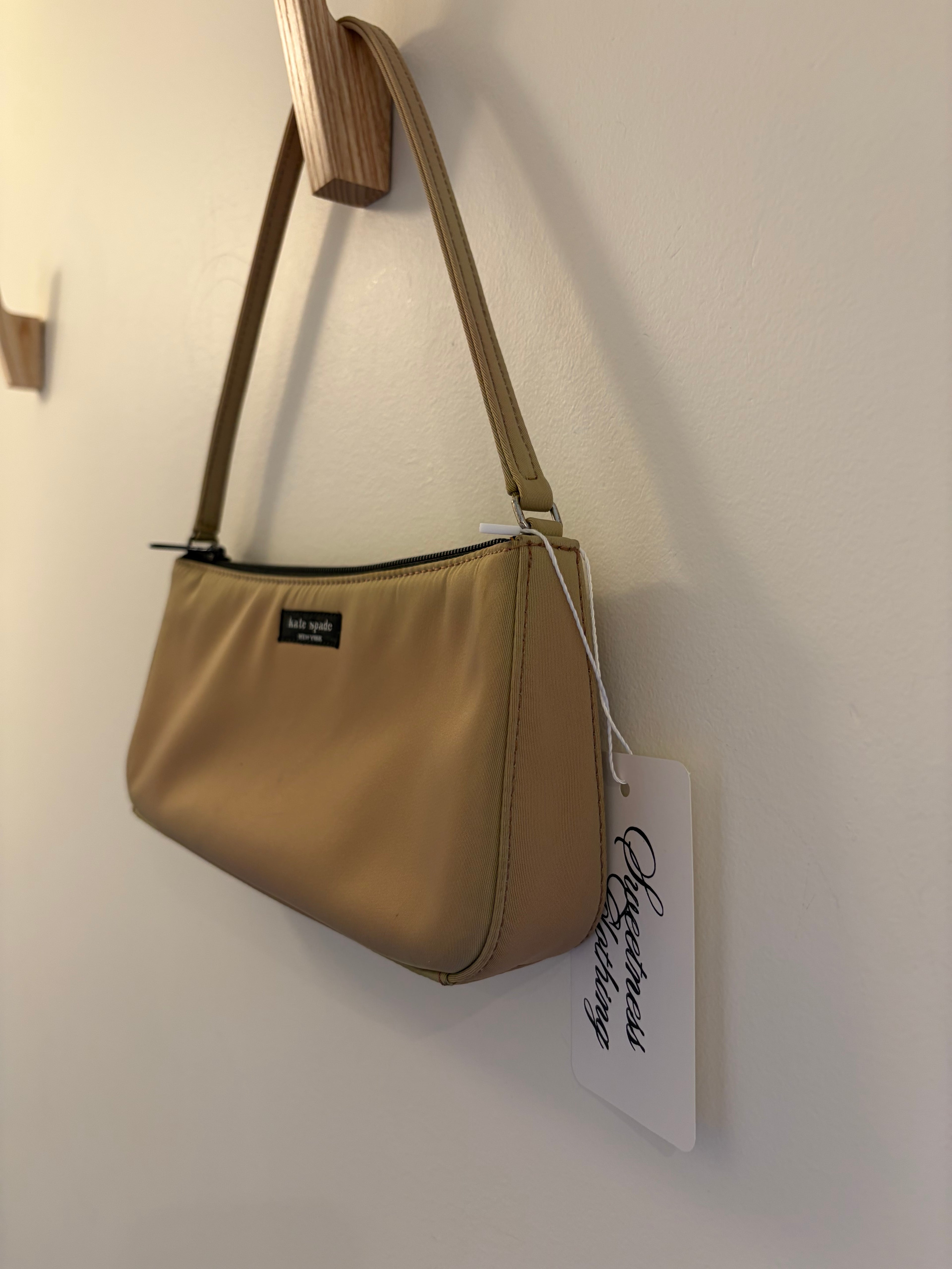 Kate Spade Tan Nylon Shoulder Bag