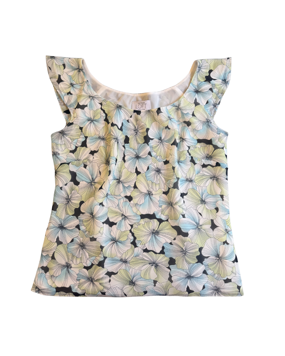 Fitted Cap Sleeve Floral Tank - XS