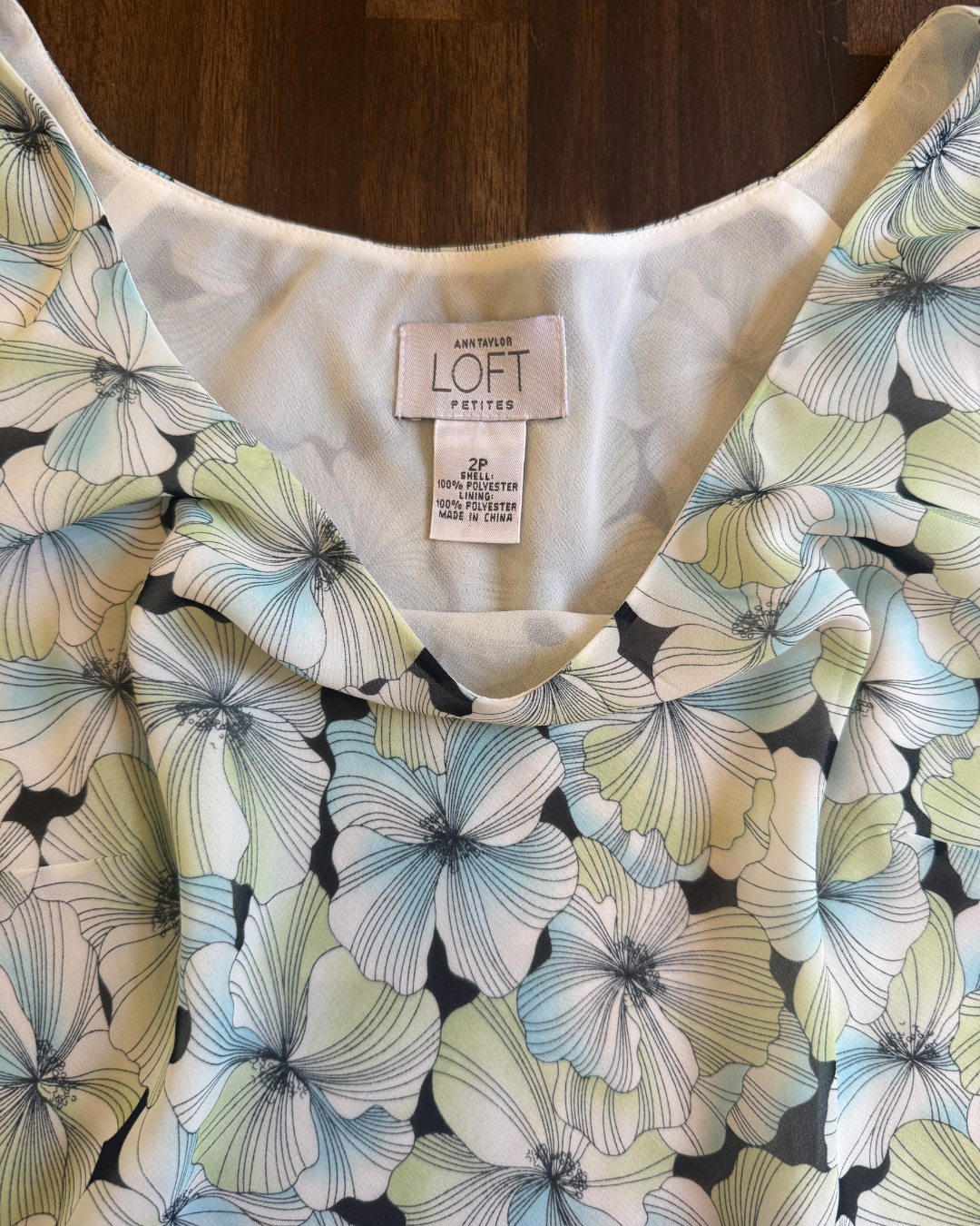 Fitted Cap Sleeve Floral Tank - XS