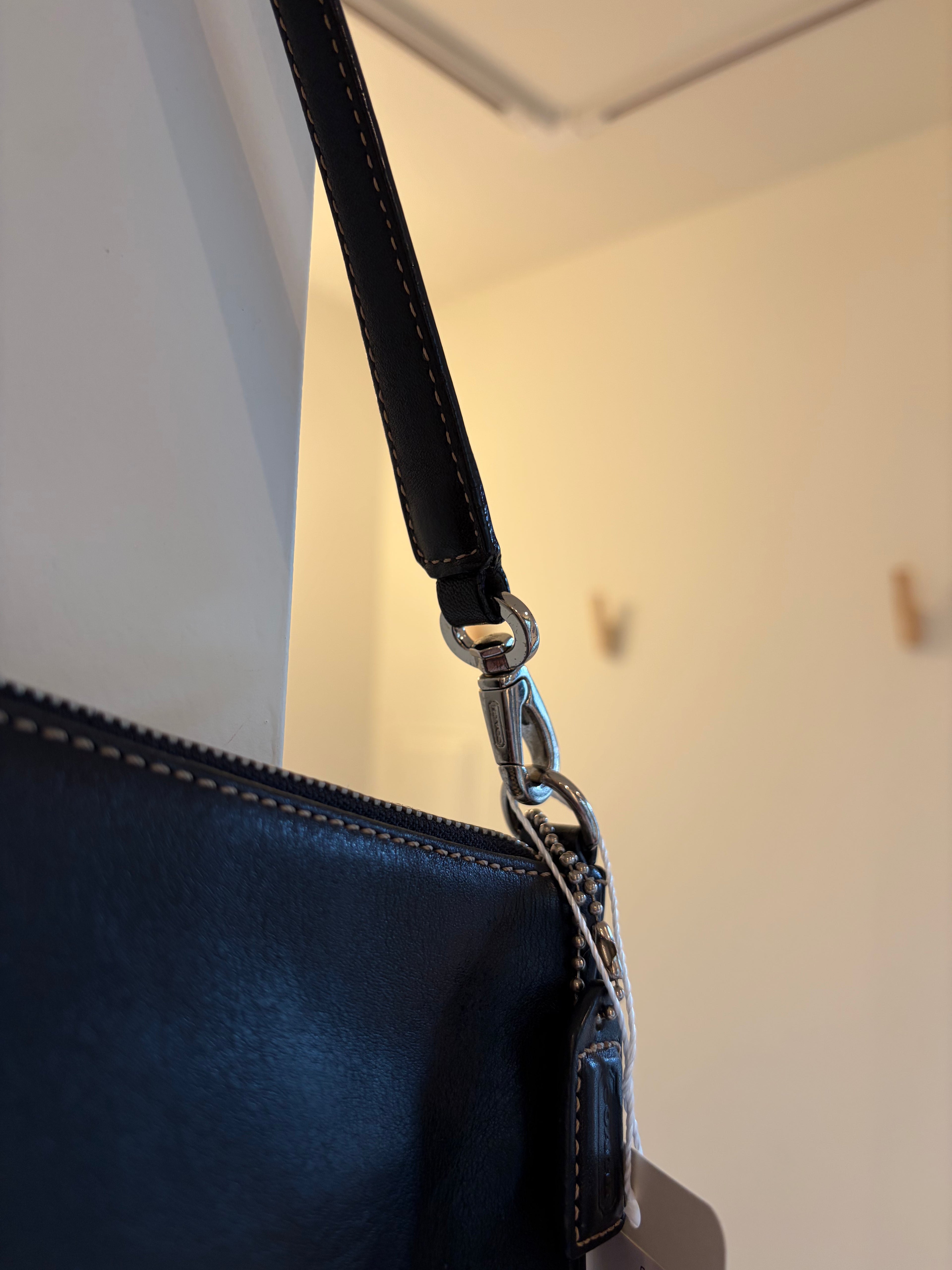 Coach 2002 Hamptons Black Mini Shoulder Bag
