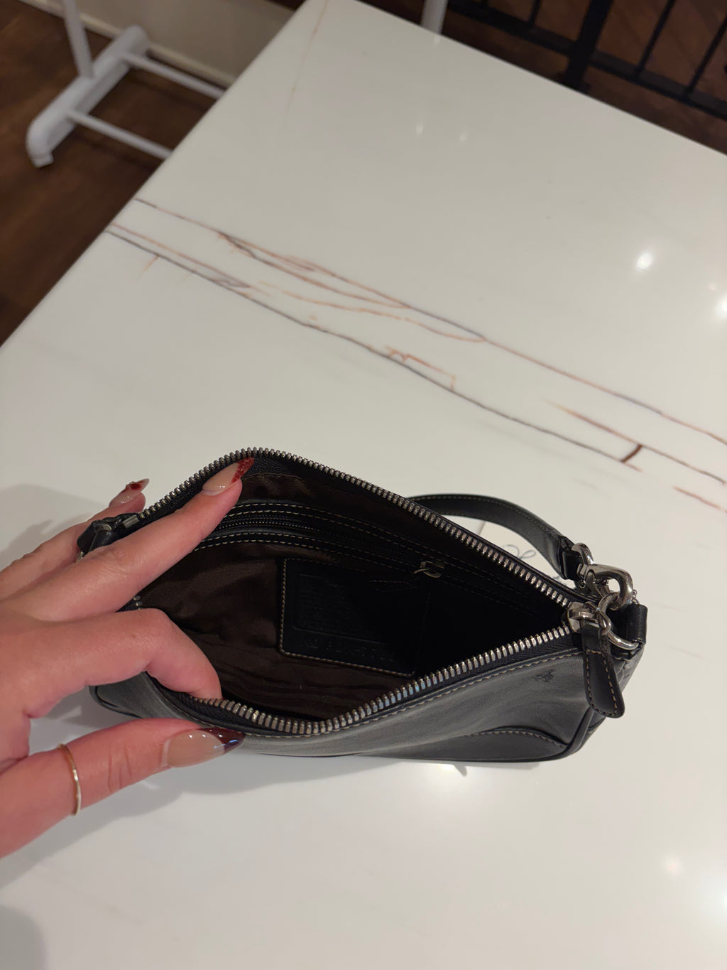 Coach 2002 Hamptons Black Mini Shoulder Bag