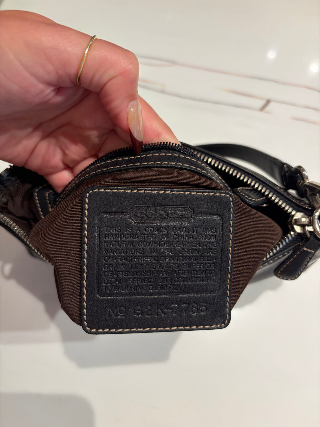 Coach 2002 Hamptons Black Mini Shoulder Bag