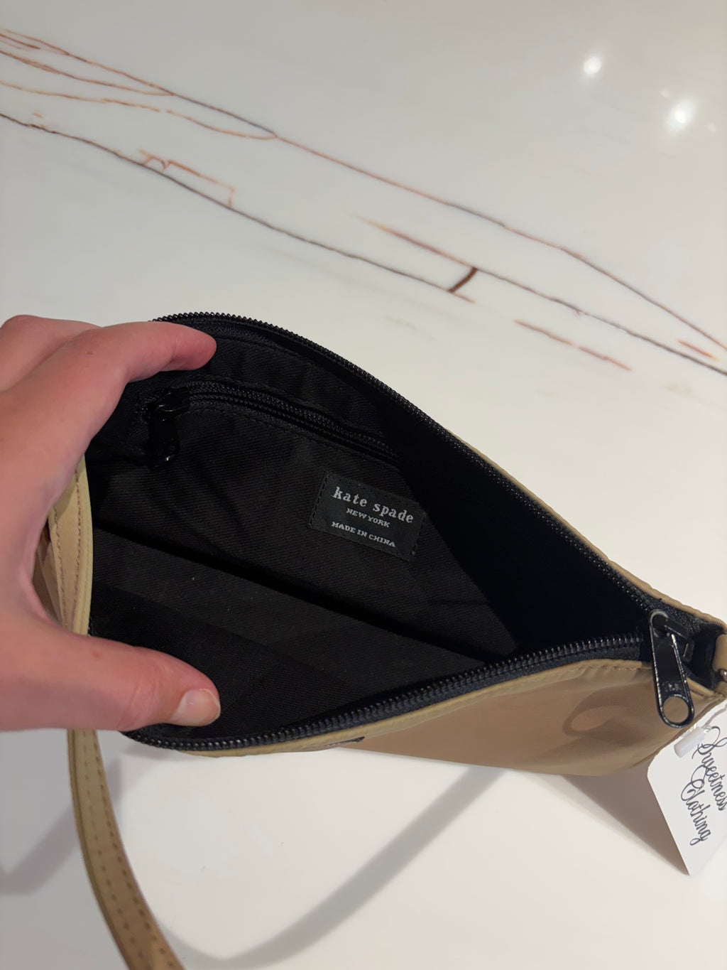 Kate Spade Tan Nylon Shoulder Bag