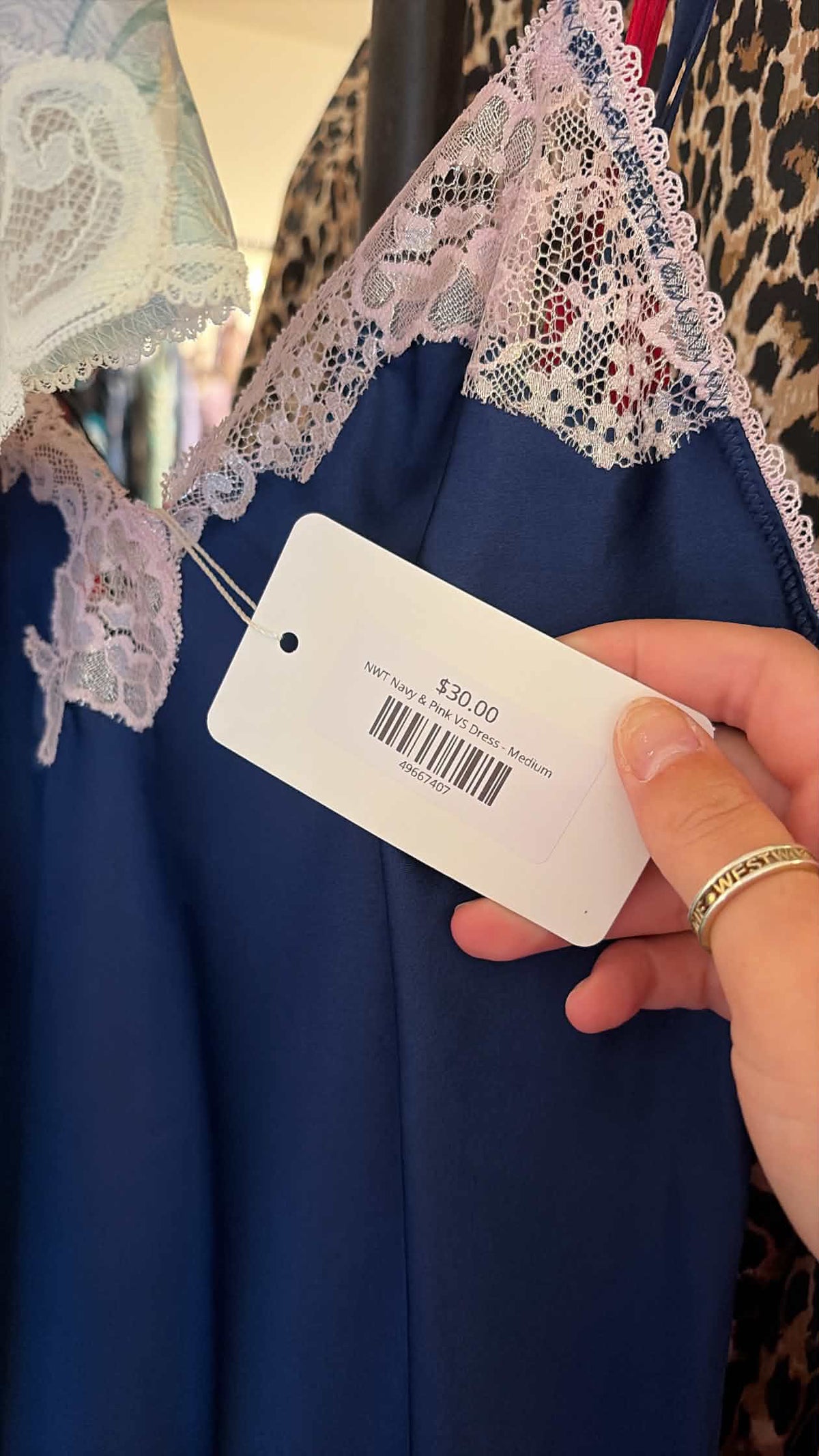 NWT Navy & Pink VS Dress - Medium