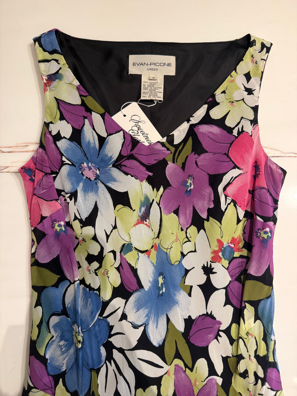 Evan Picone Floral Mini Dress - Size 6