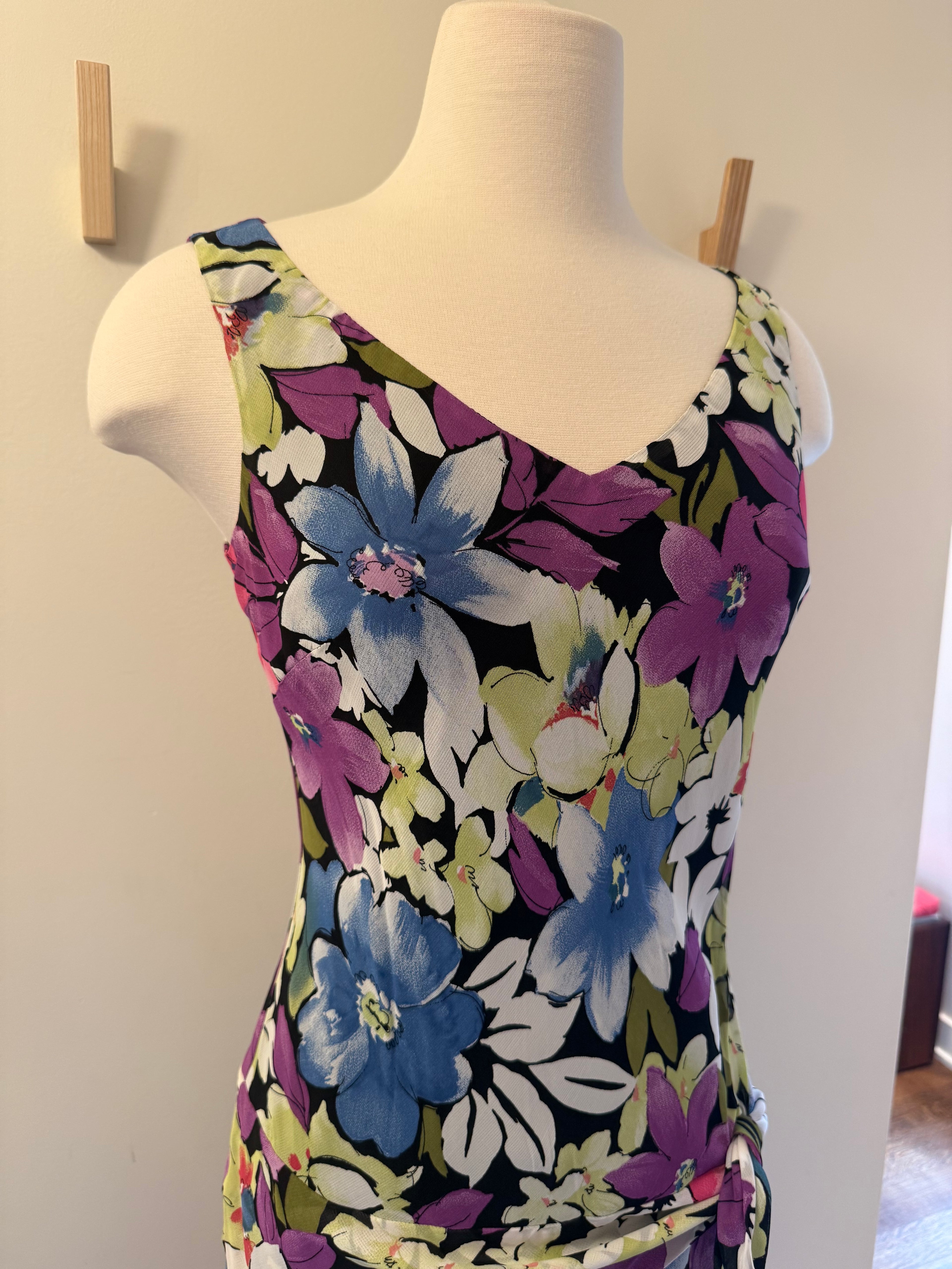 Evan Picone Floral Mini Dress - Size 6