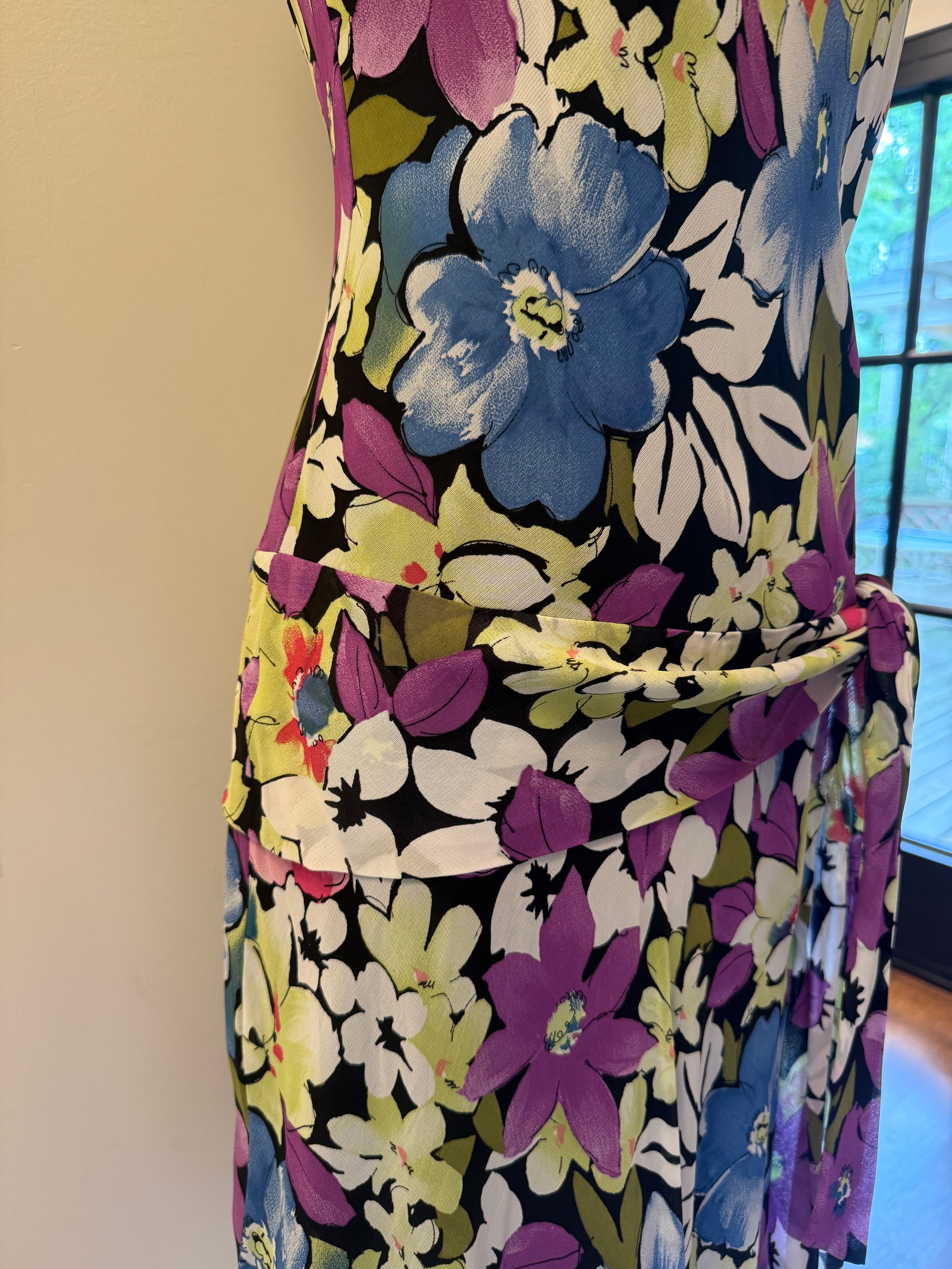Evan Picone Floral Mini Dress - Size 6