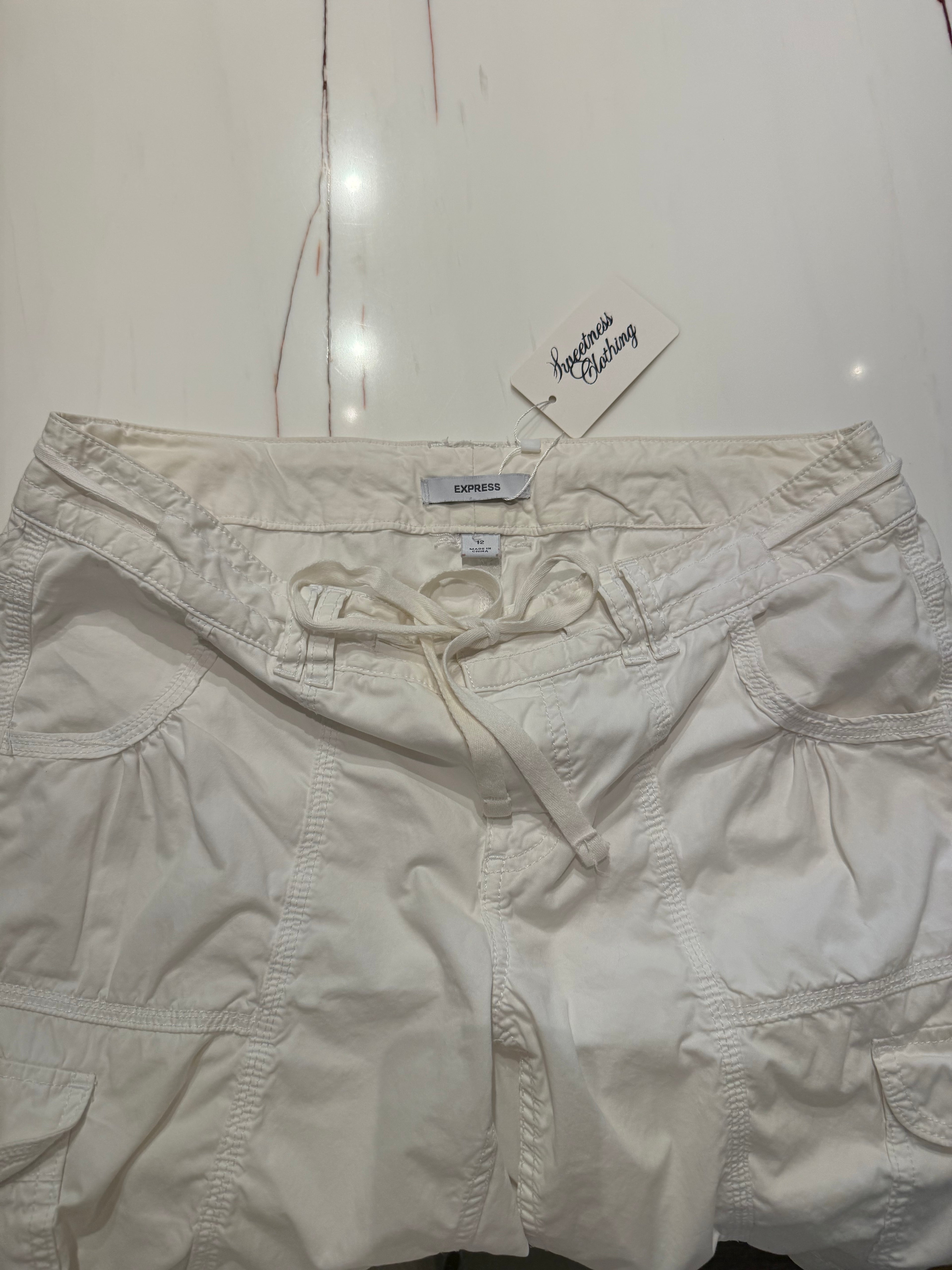 White Cargo Long Short - Size 12