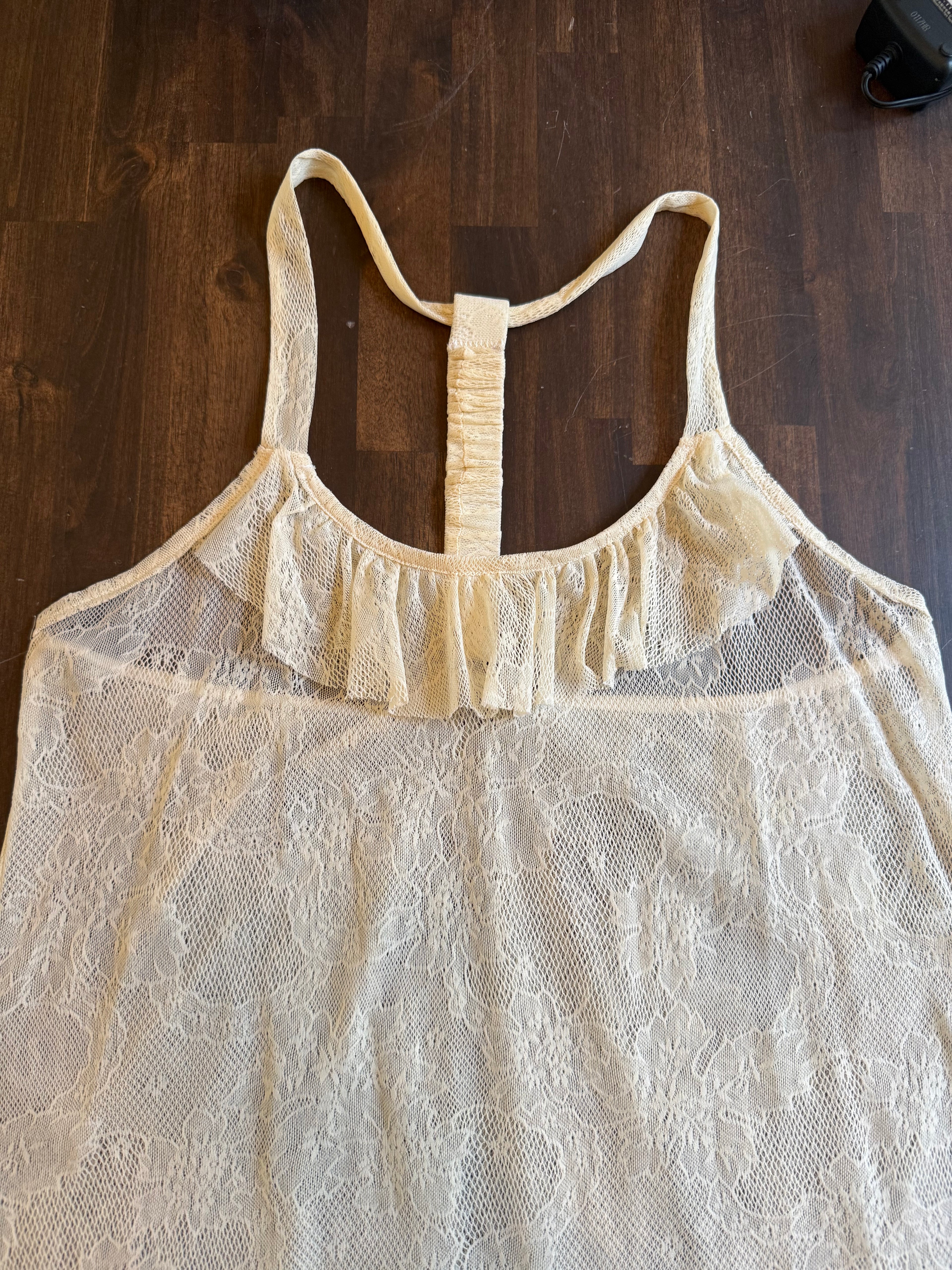 Ruffle Lace Tank - M/L