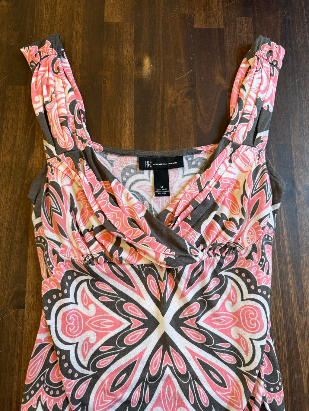 I.N.C Brown and Pink Tank - Medium