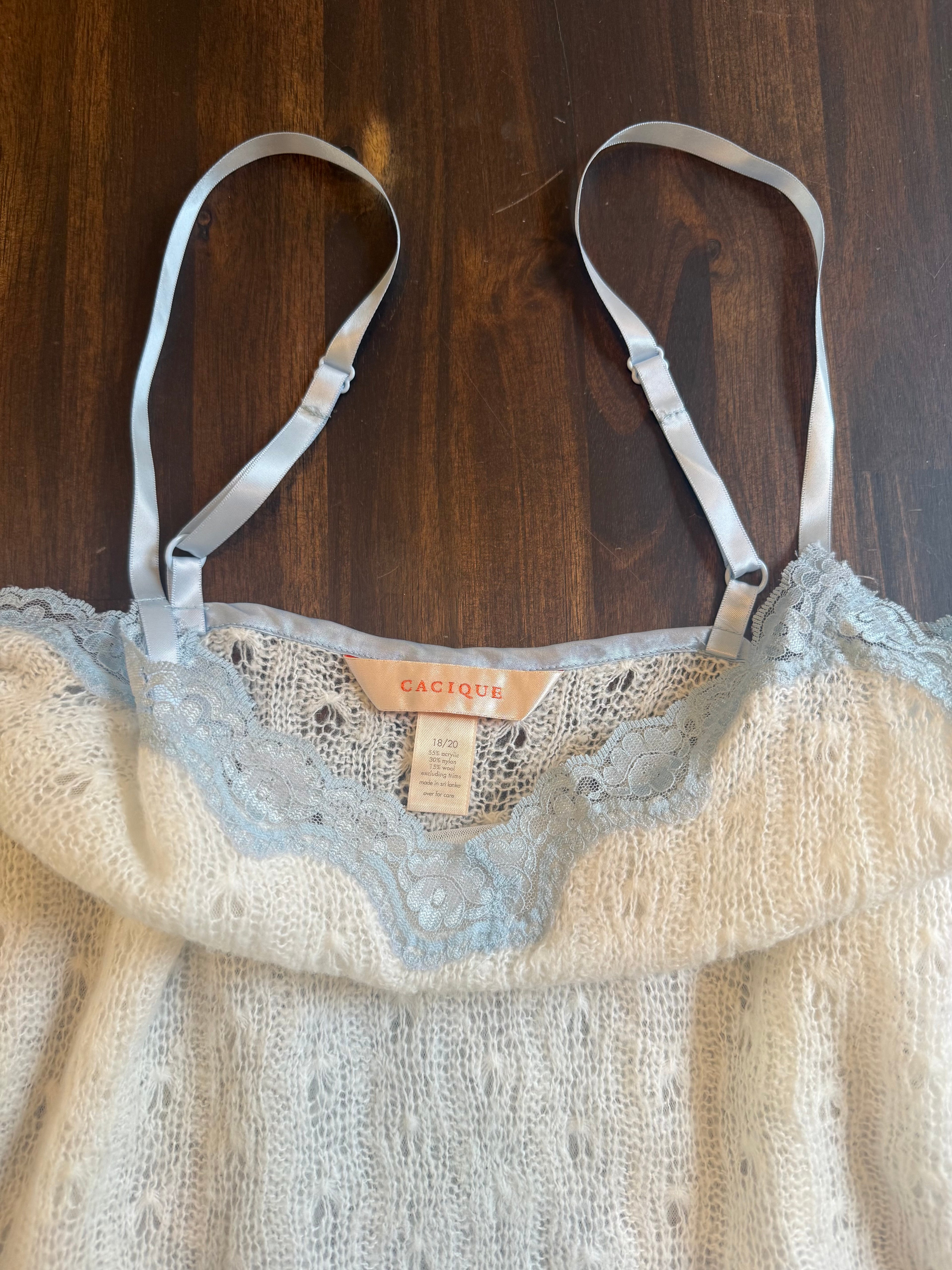 Dainty Knit Lace Tank - XXL