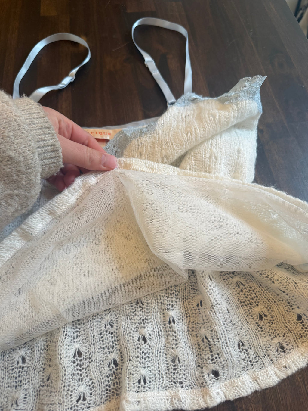 Dainty Knit Lace Tank - XXL