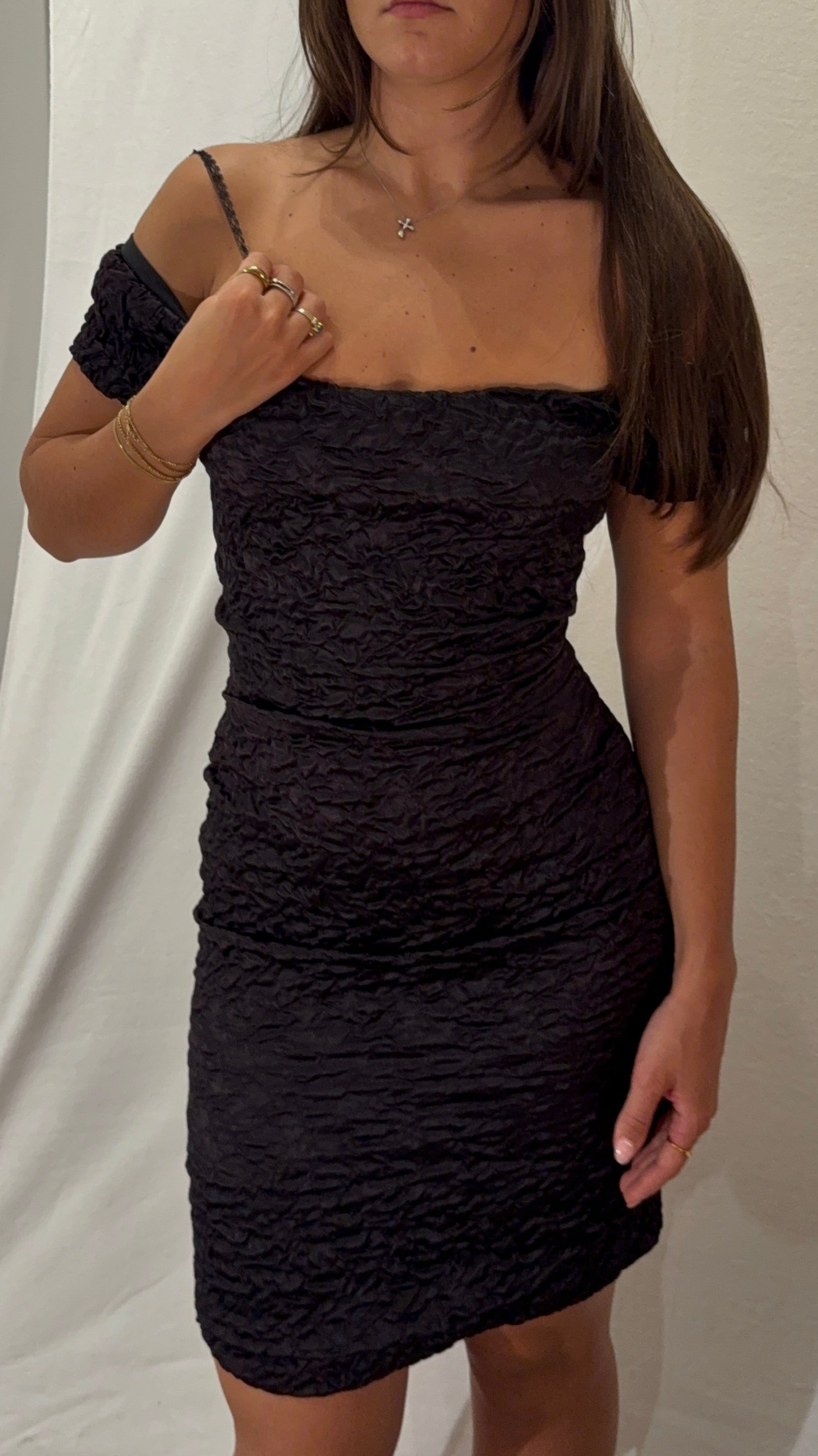 Betsy Adam Textured Mini Dress - Medium