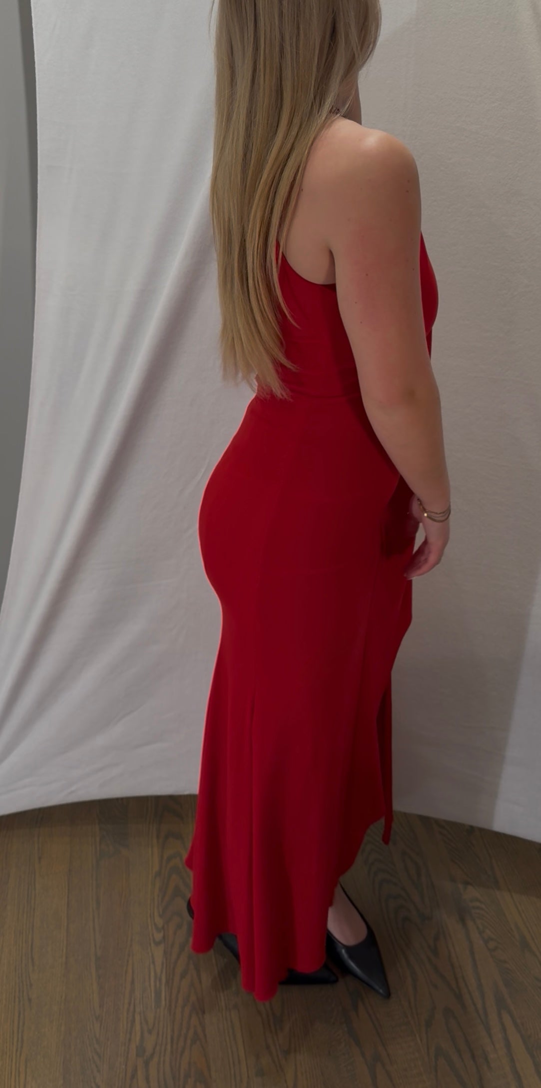 Xscape Red Embellished Halter Dress - 8P