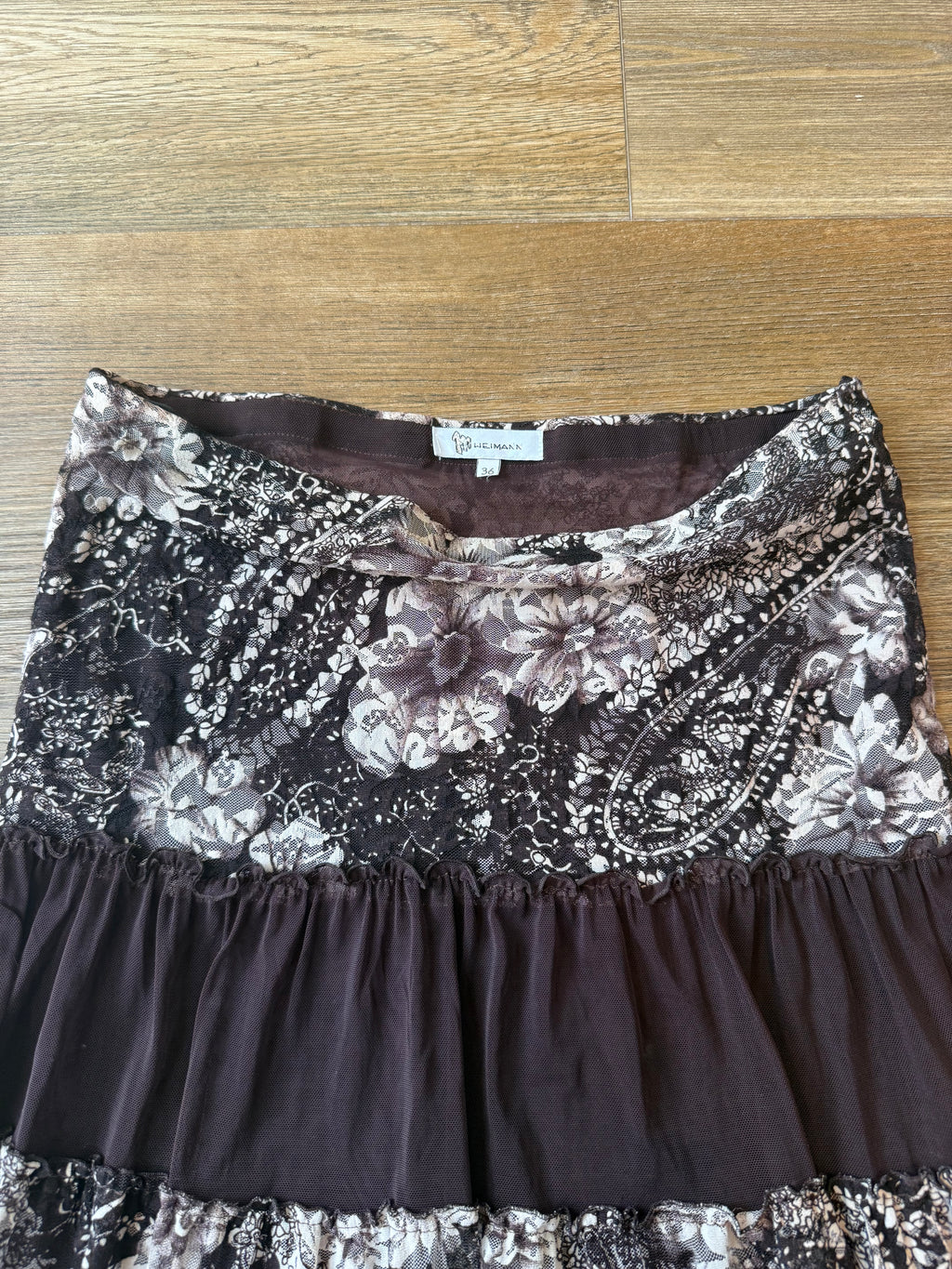 Brown Ruffle Skirt - Medium