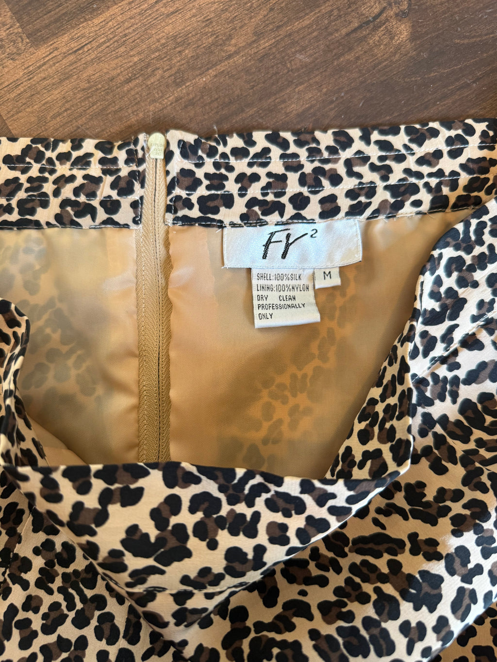 Silk Cheetah Skirt - Medium