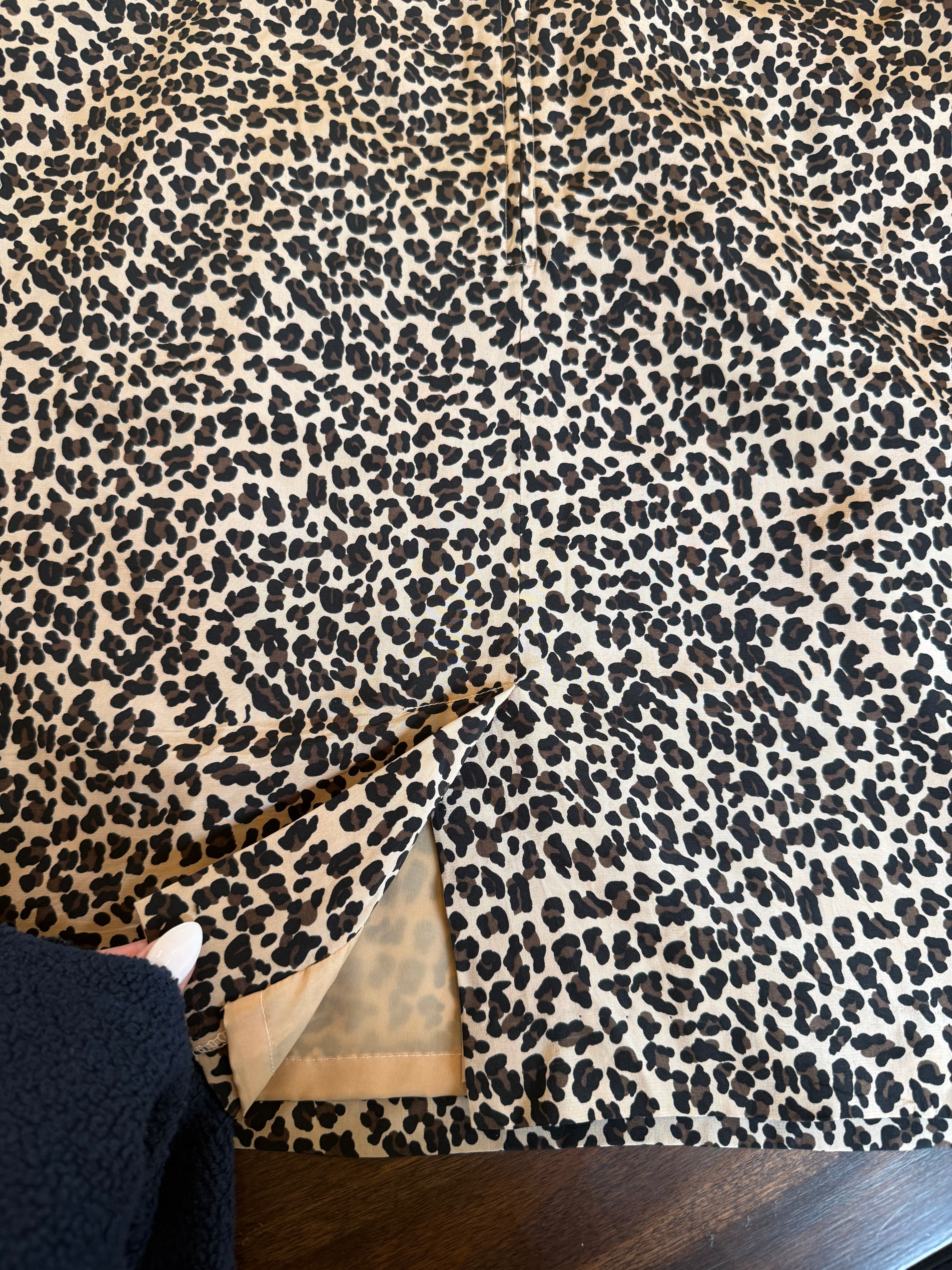 Silk Cheetah Skirt - Medium