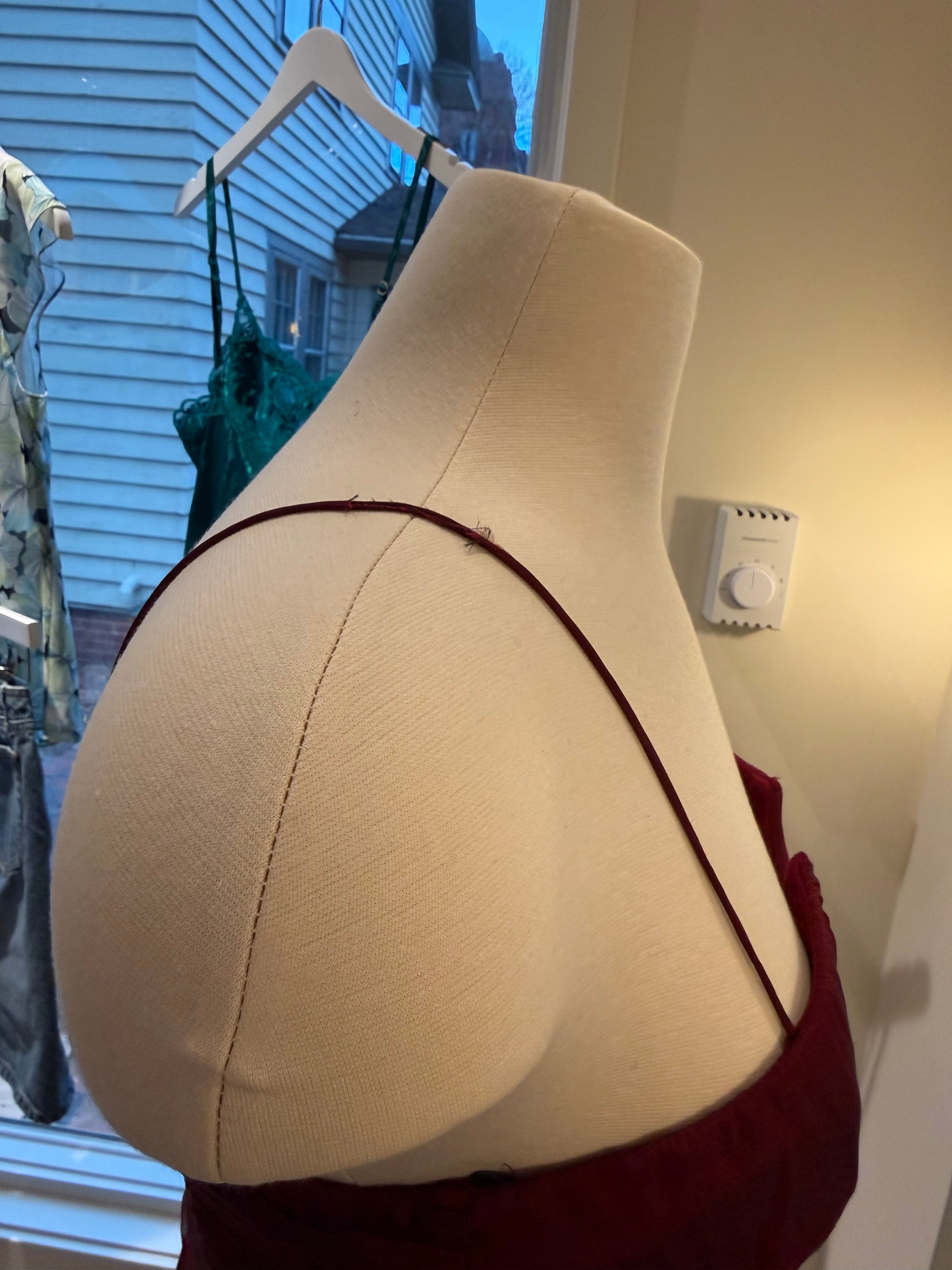 100% Silk Wine Elegant Dress - Size 2