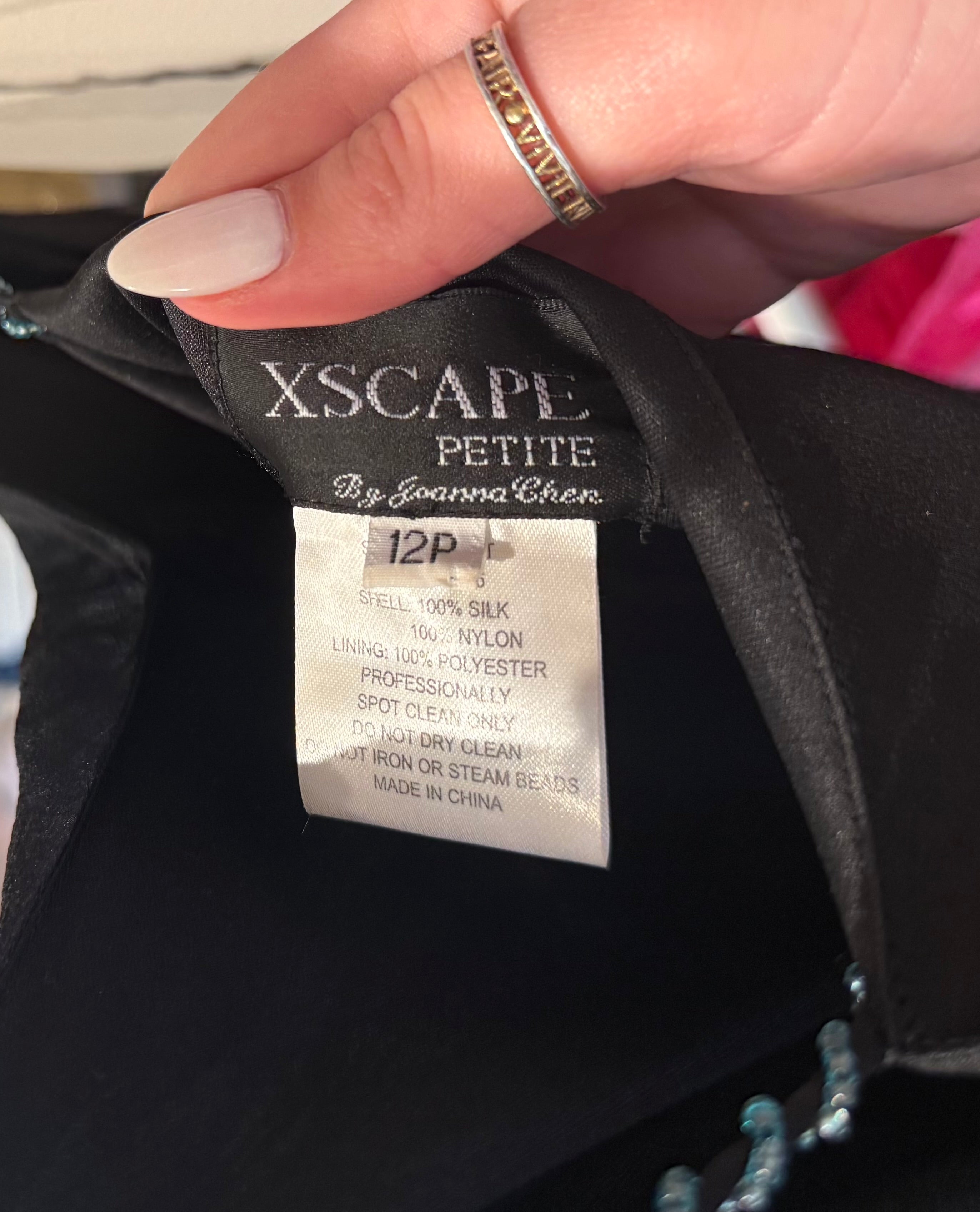 Vintage Xscape Silk Beaded & Sequin Dress - 12P