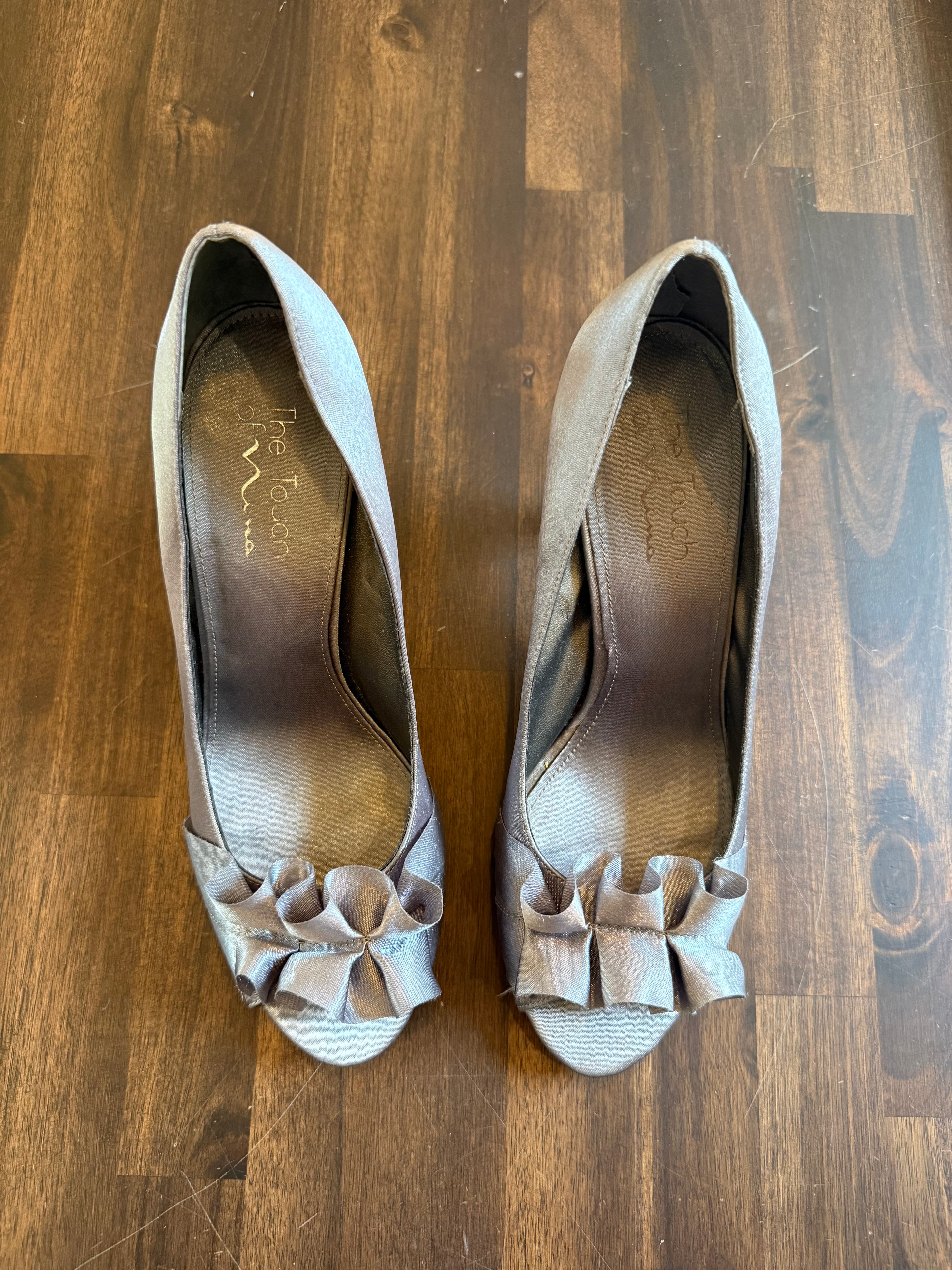 Dusty Purple Ruffle Satin Pump - 8.5