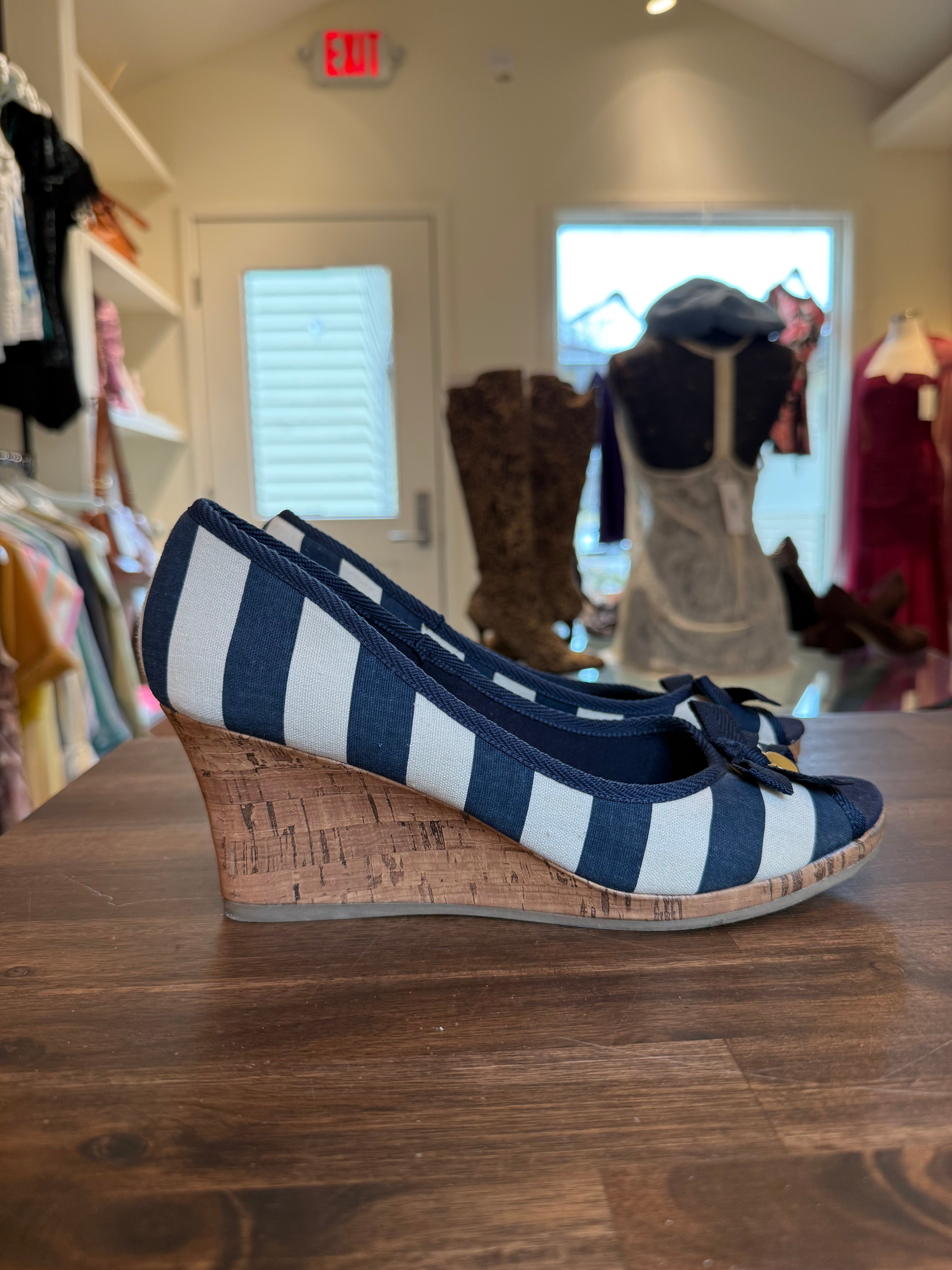 Sailor Stripe Summer Wedge - 8.5