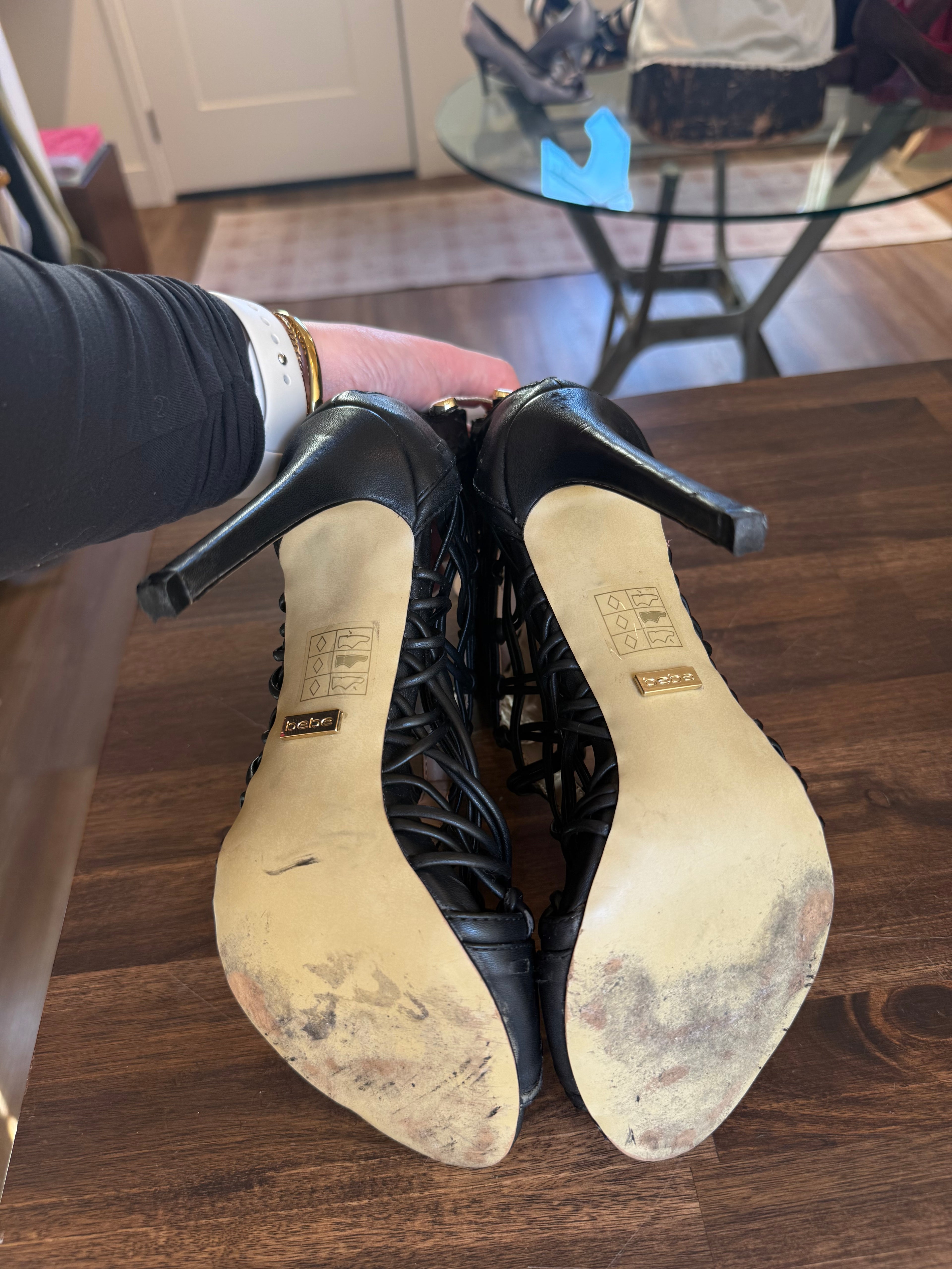 Bebe Strappy Heel - Size 7